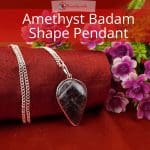 Amethyst Badam Shape Pendant (2)