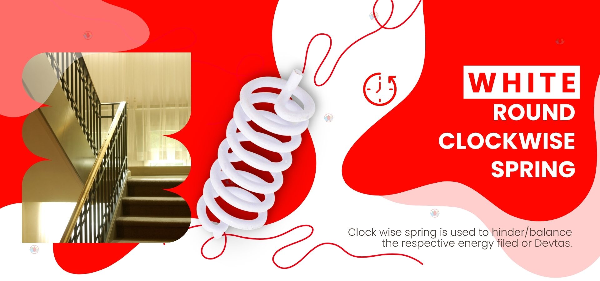 Vastu White Round clockwise Spring