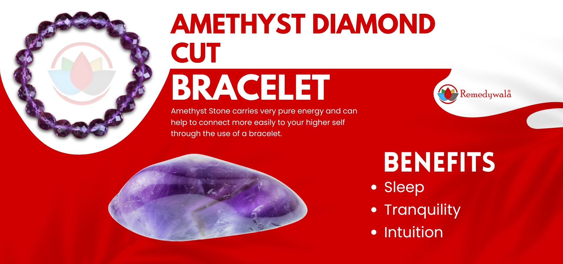 Amethyst Diamond cut Bracelet