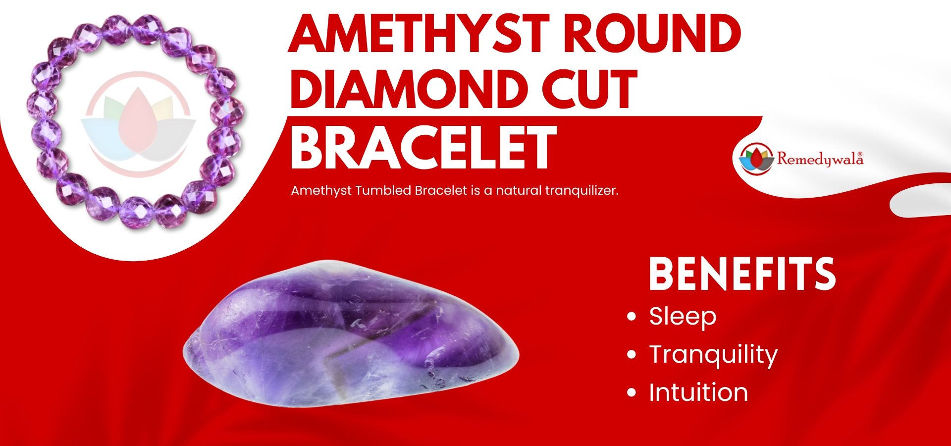 Amethyst Round Diamond Cut Bracelet