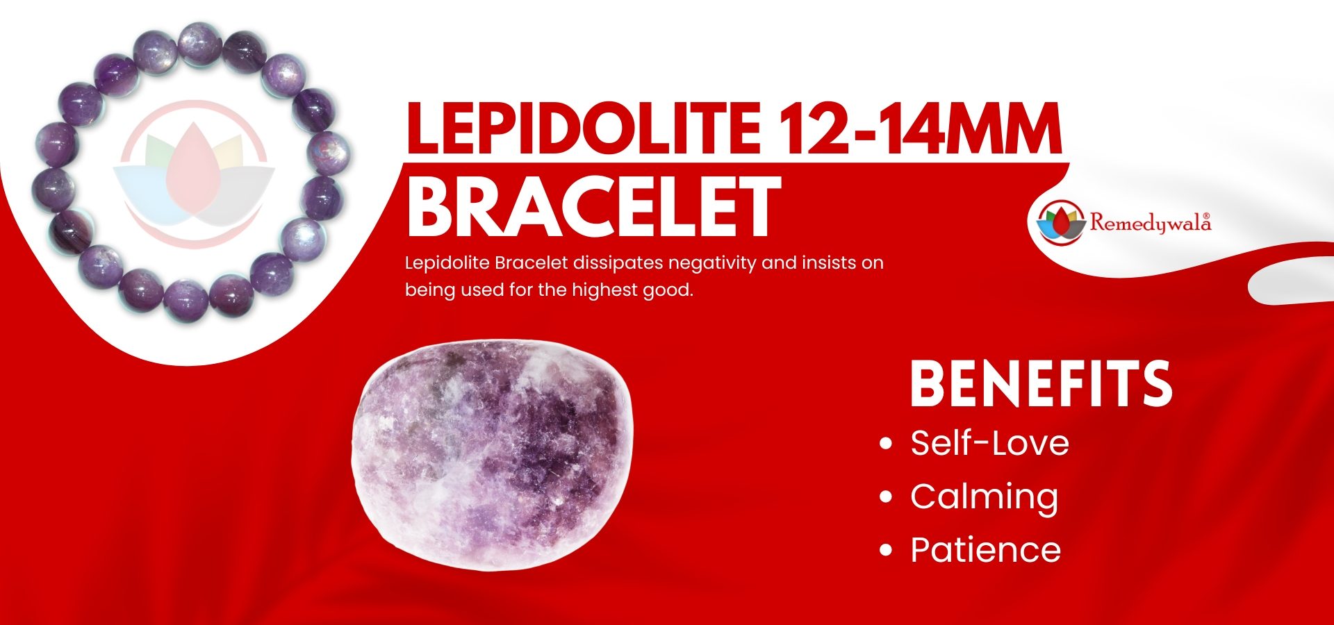 Lepidolite 12-14mm Bracelet