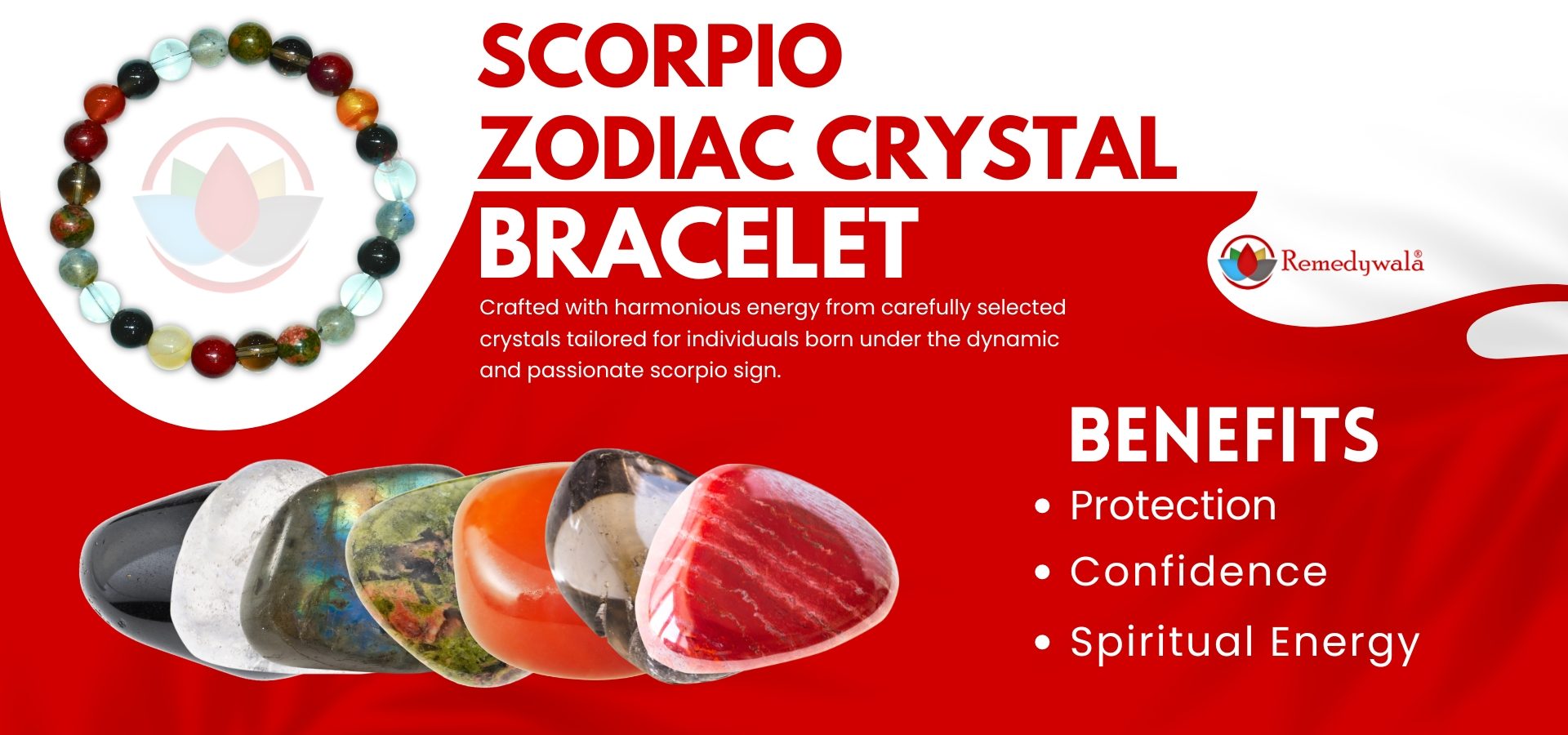 Scorpio Zodiac Crystal Bracelet