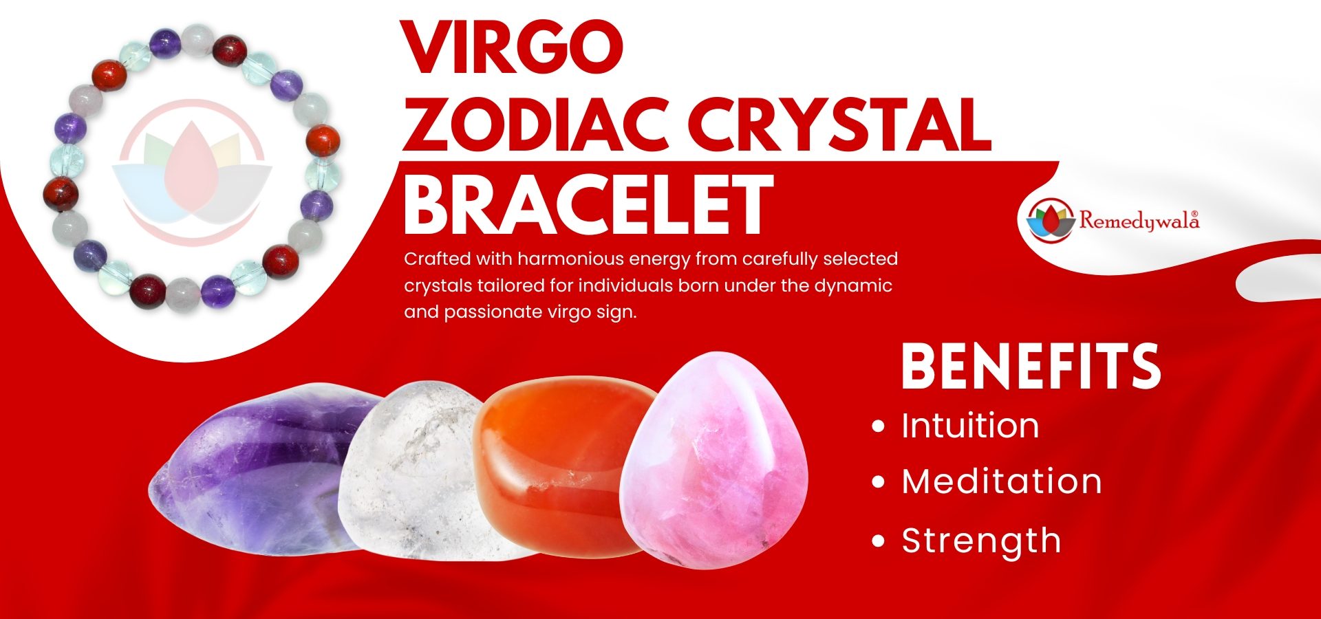 Virgo Zodiac Crystal Bracelet