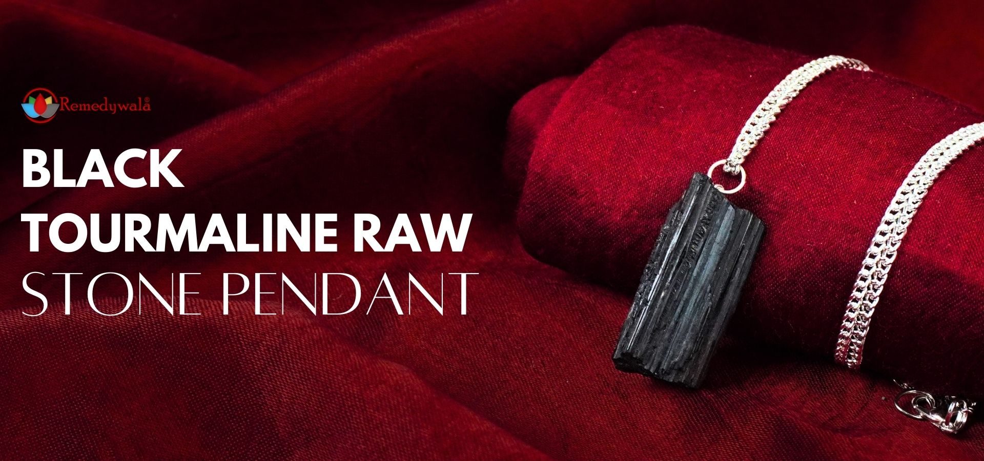 Black Tourmaline Raw Stone Pendant