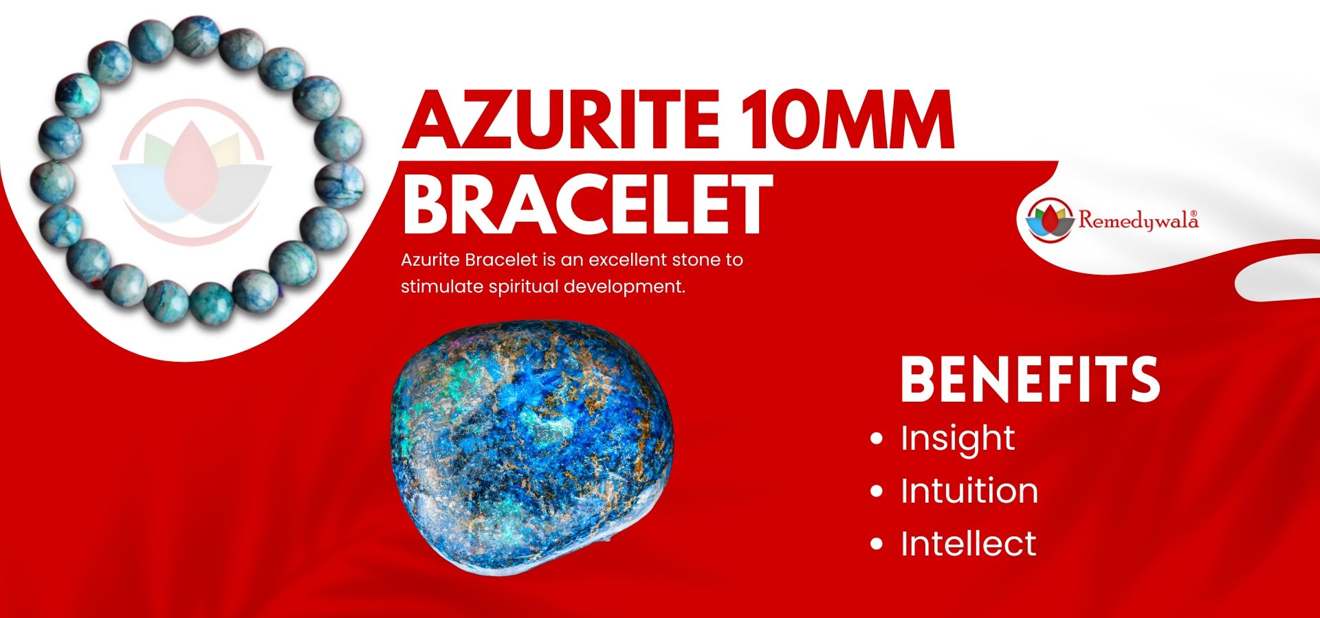 Azurite 10mm Bracelet