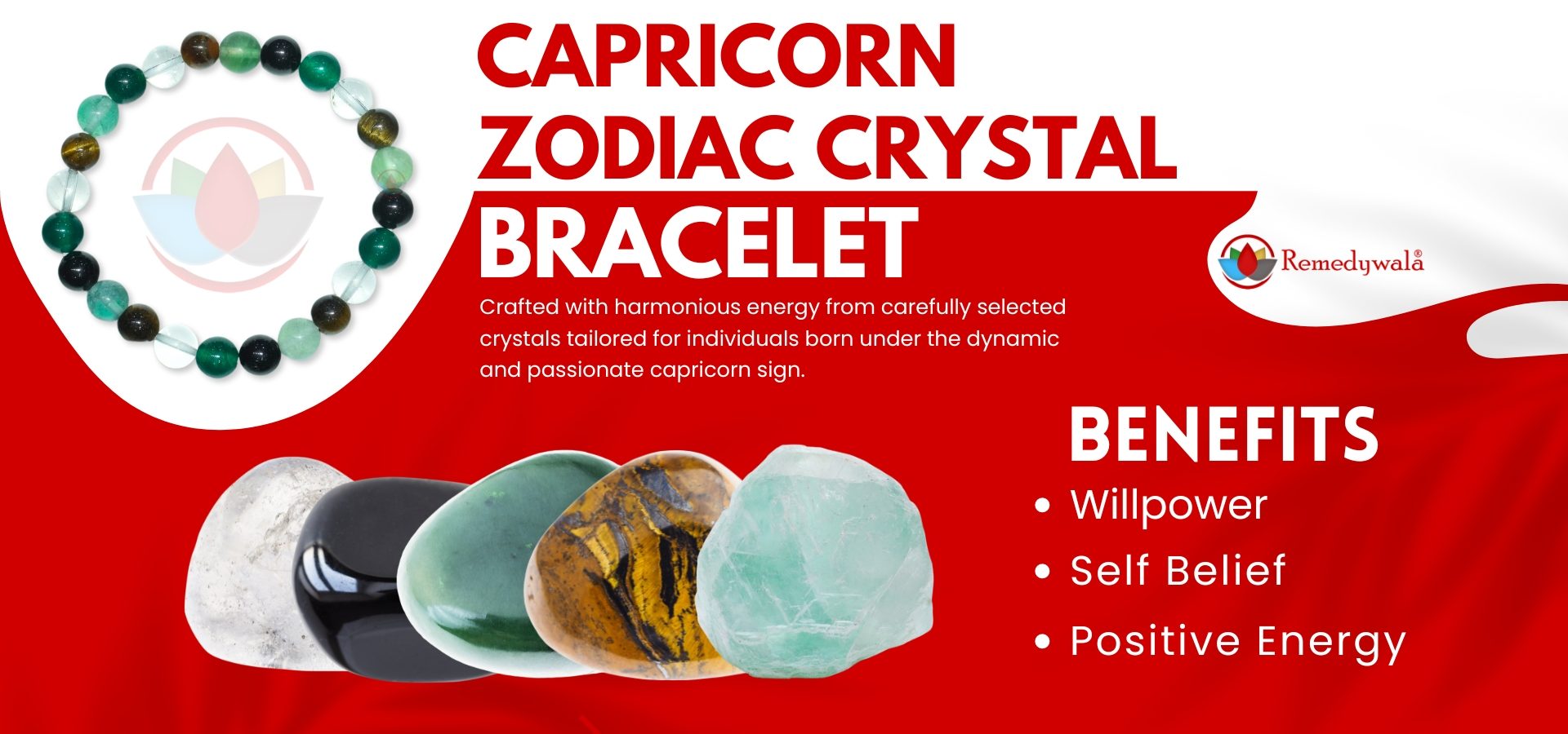 Capricorn Zodiac Crystal Bracelet