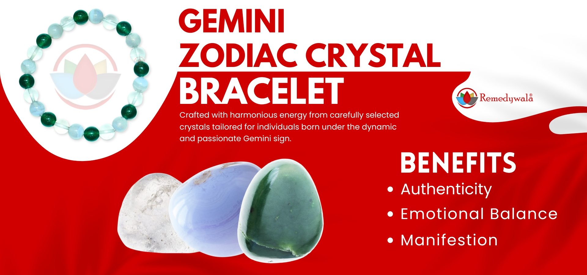 Gemini Zodiac Crystal Bracelet