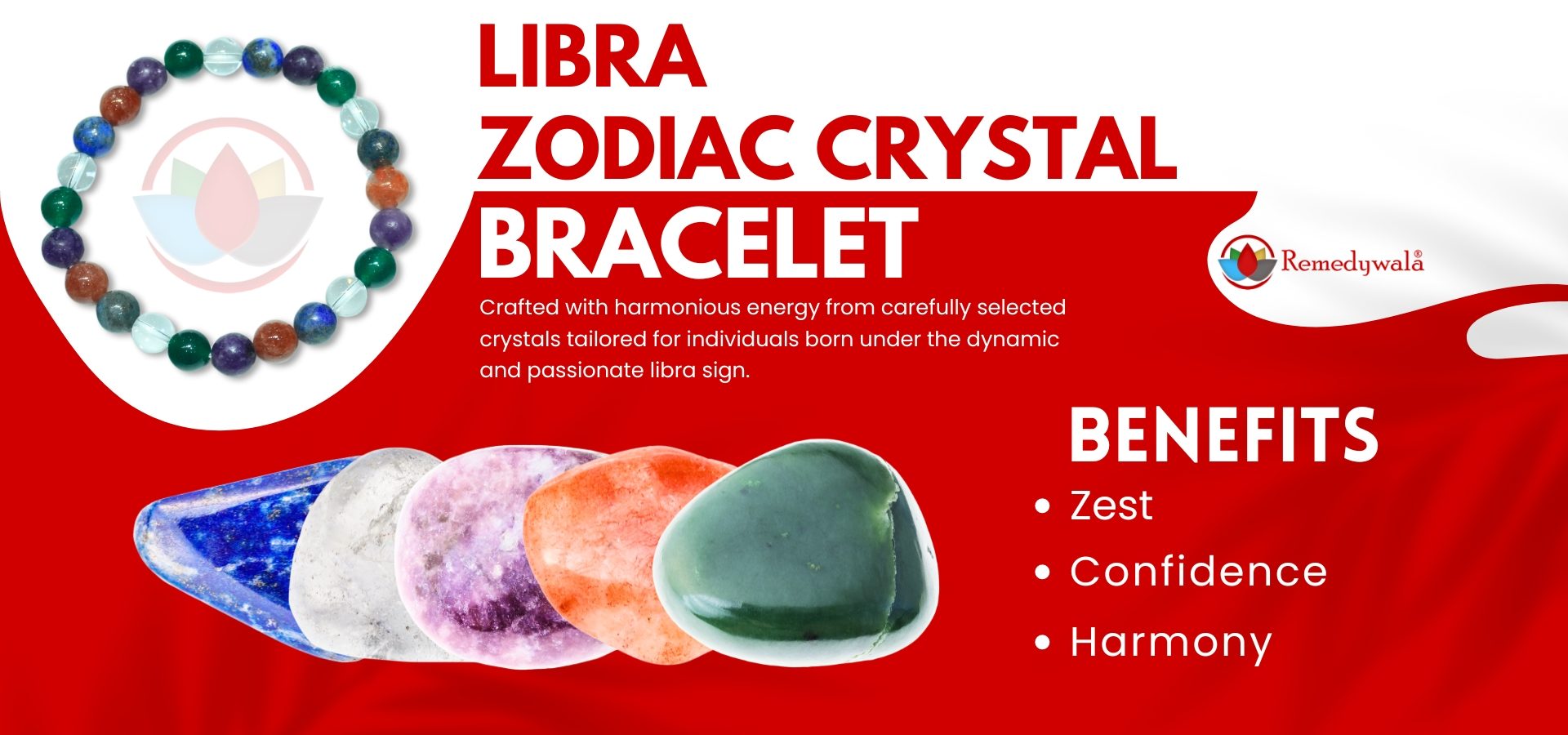 Libra Zodiac Crystal Bracelet