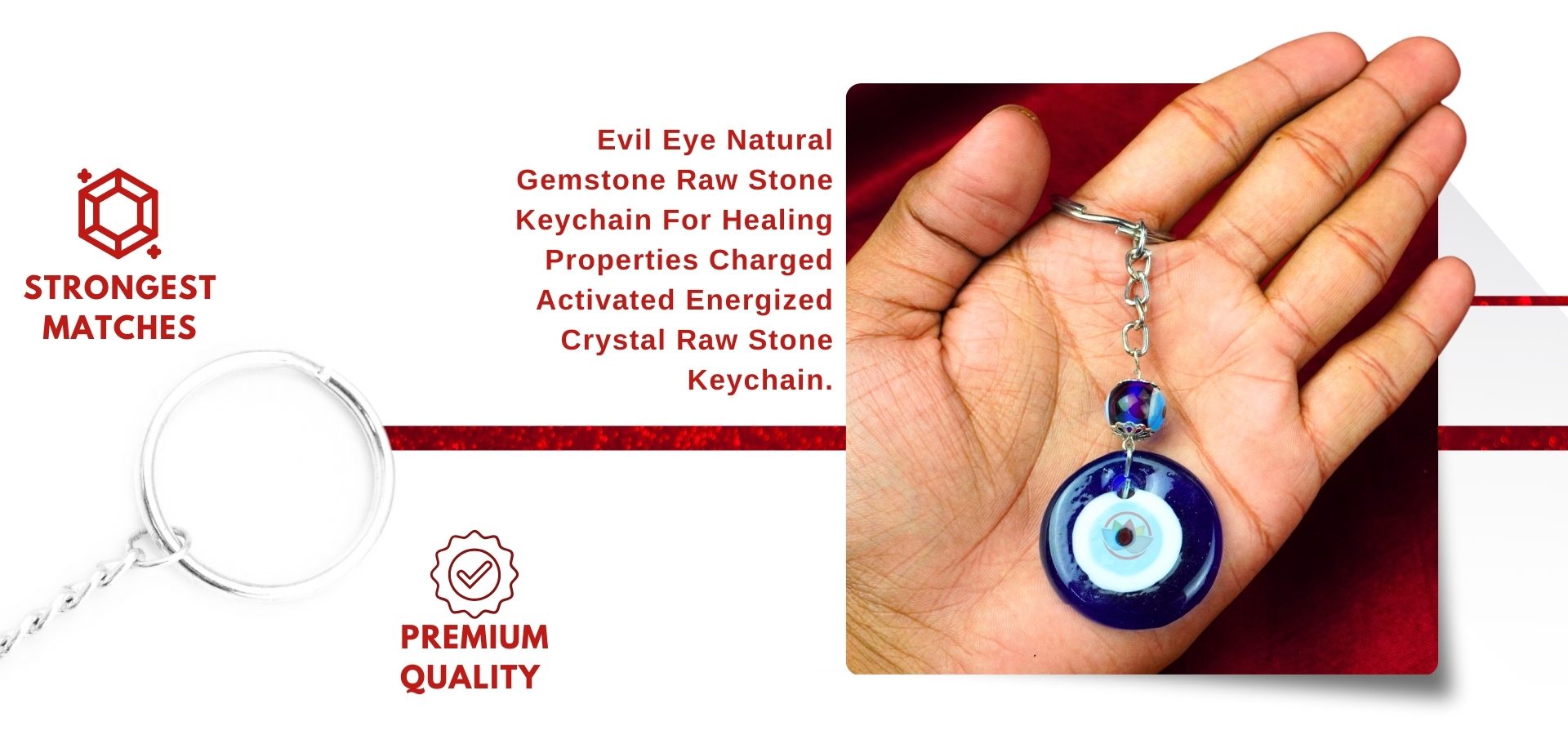 Evil Eye Small Ball Key chain