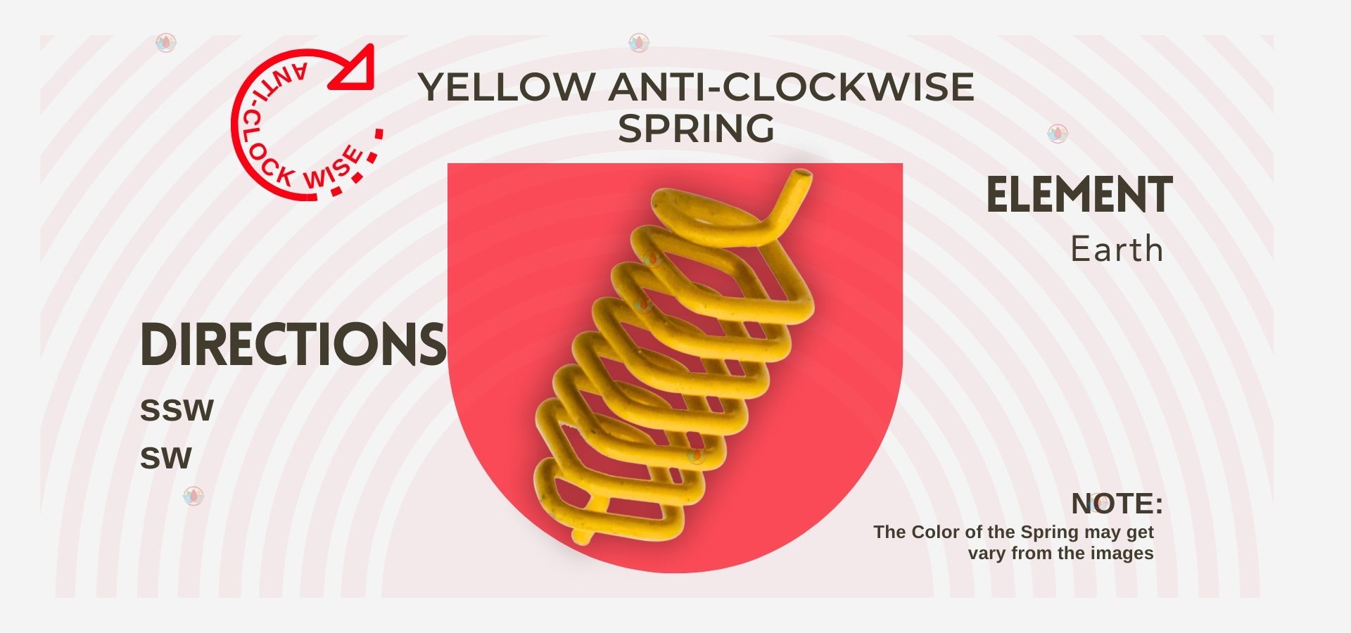 Vastu Yellow Square Anticlockwise Spring