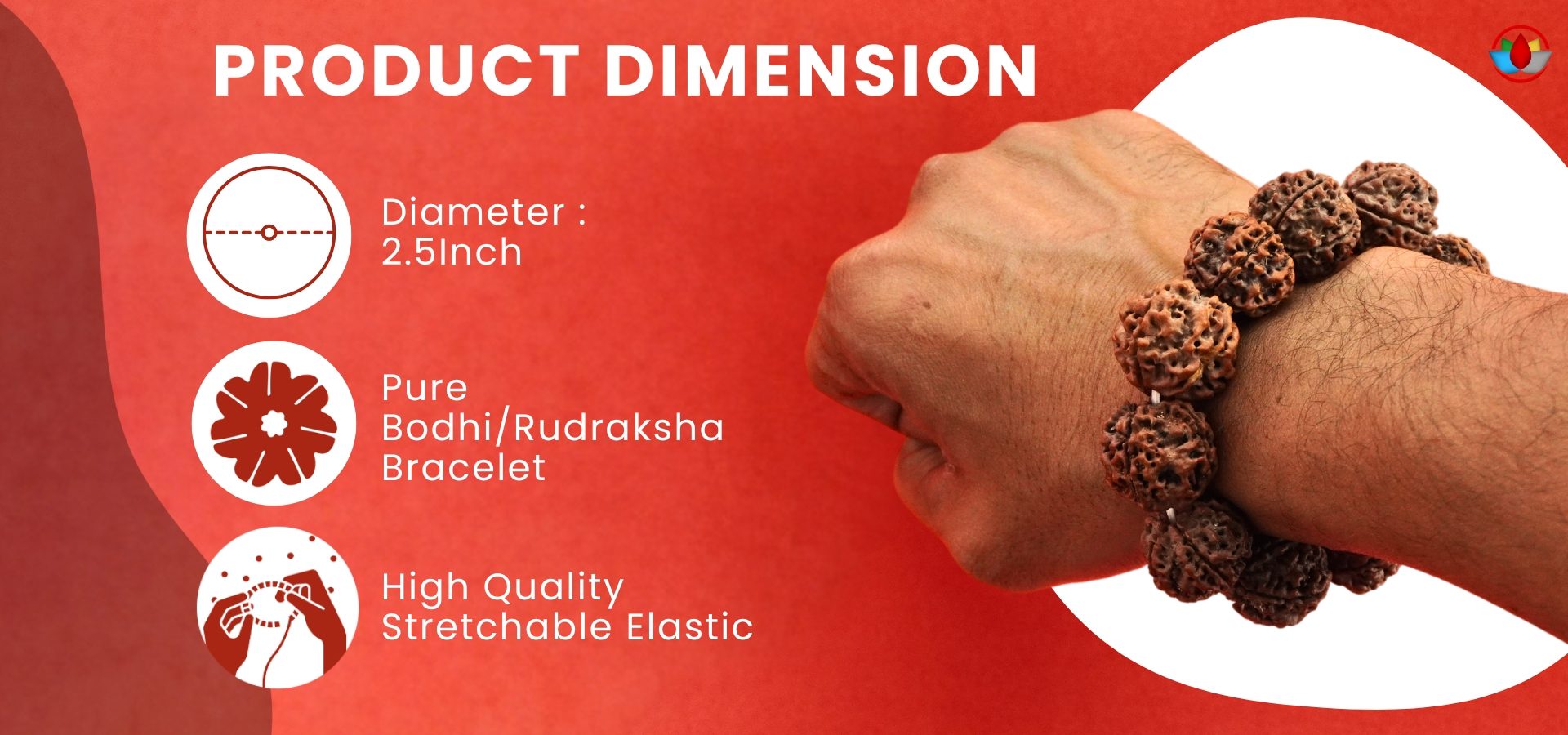 5 Mukhi Big Rudraksha Bracelet