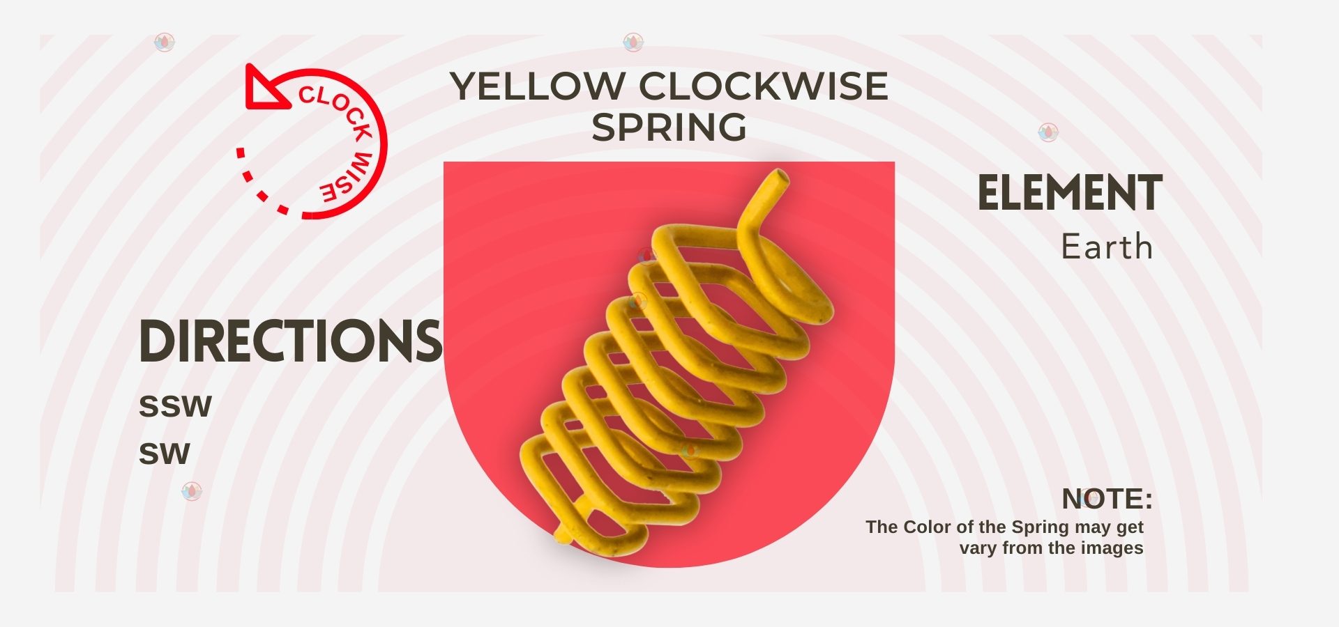 Vastu Yellow Square clockwise Spring