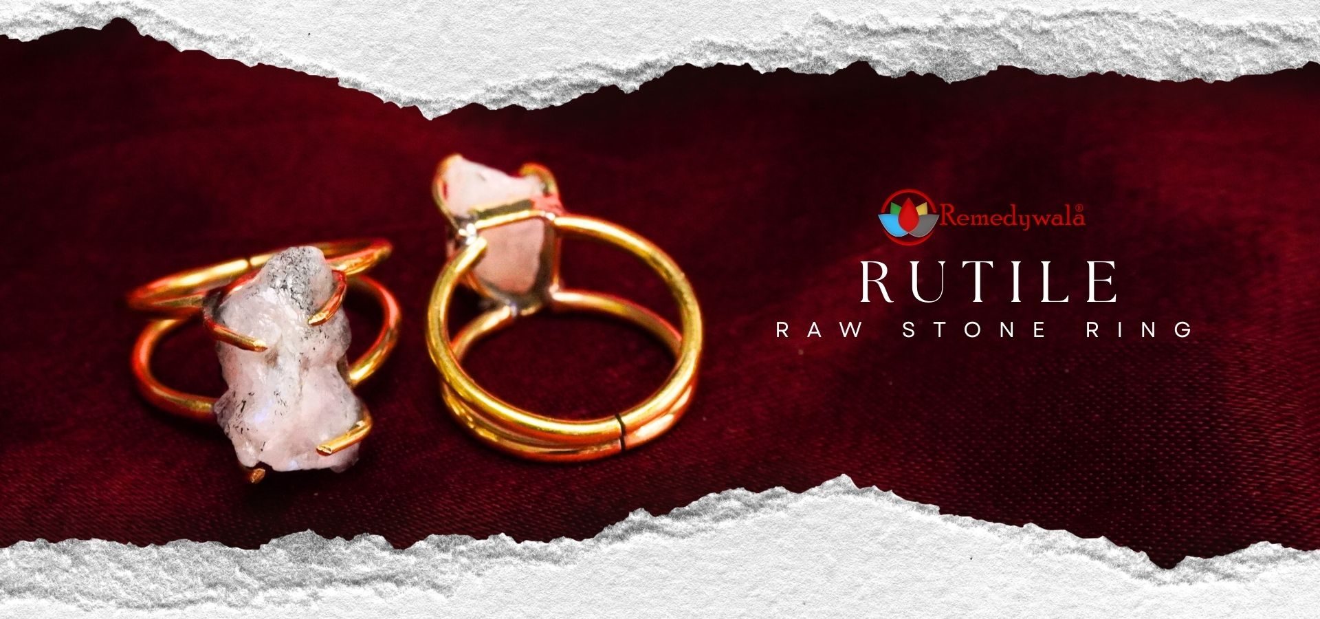 Rutile Raw Stone Ring