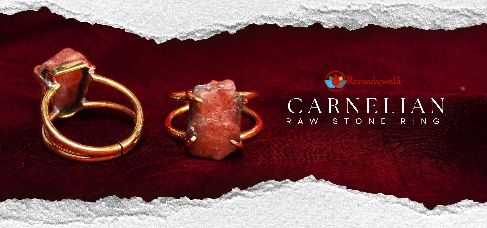 Carnelian Raw Stone Ring