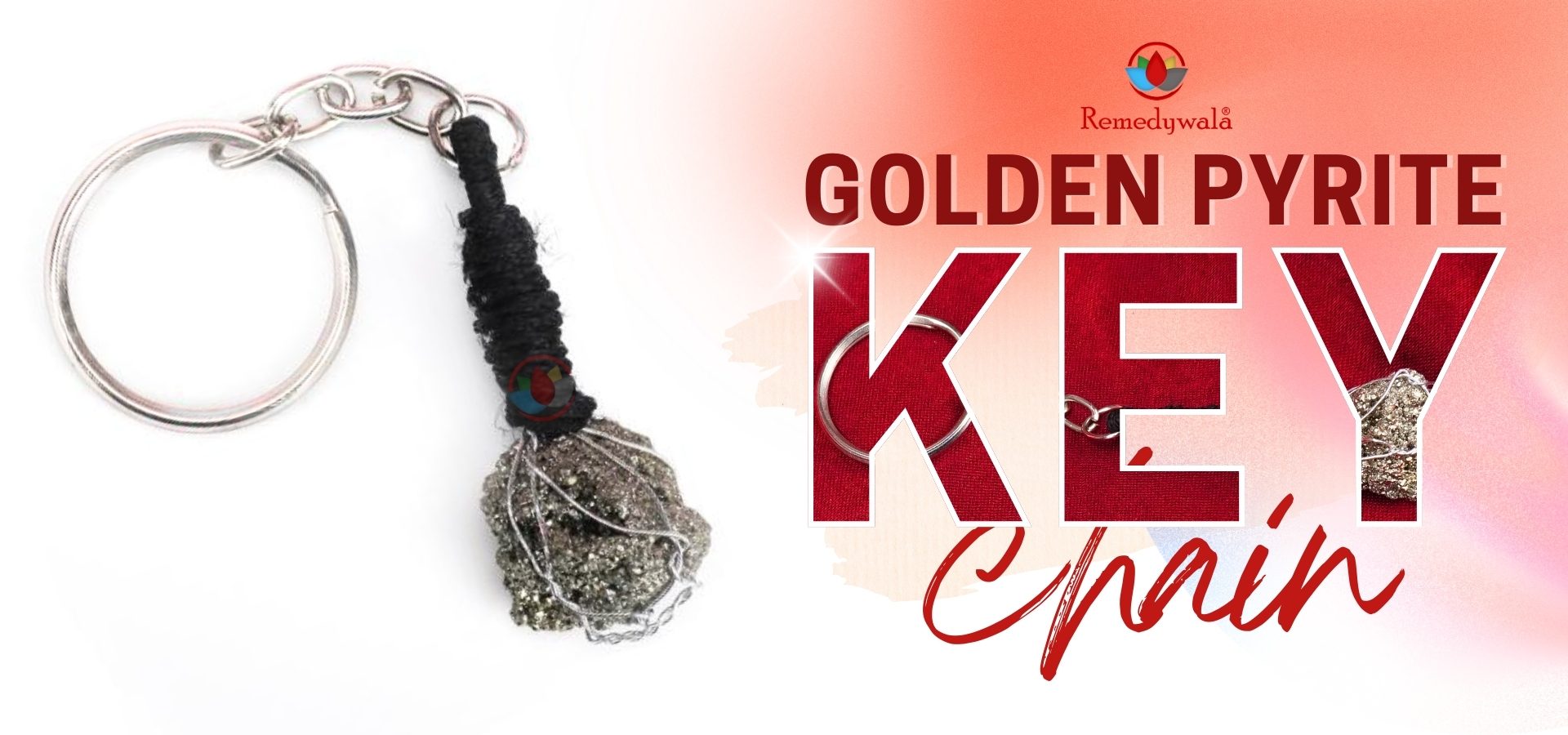 Golden Pyrite Key Chain