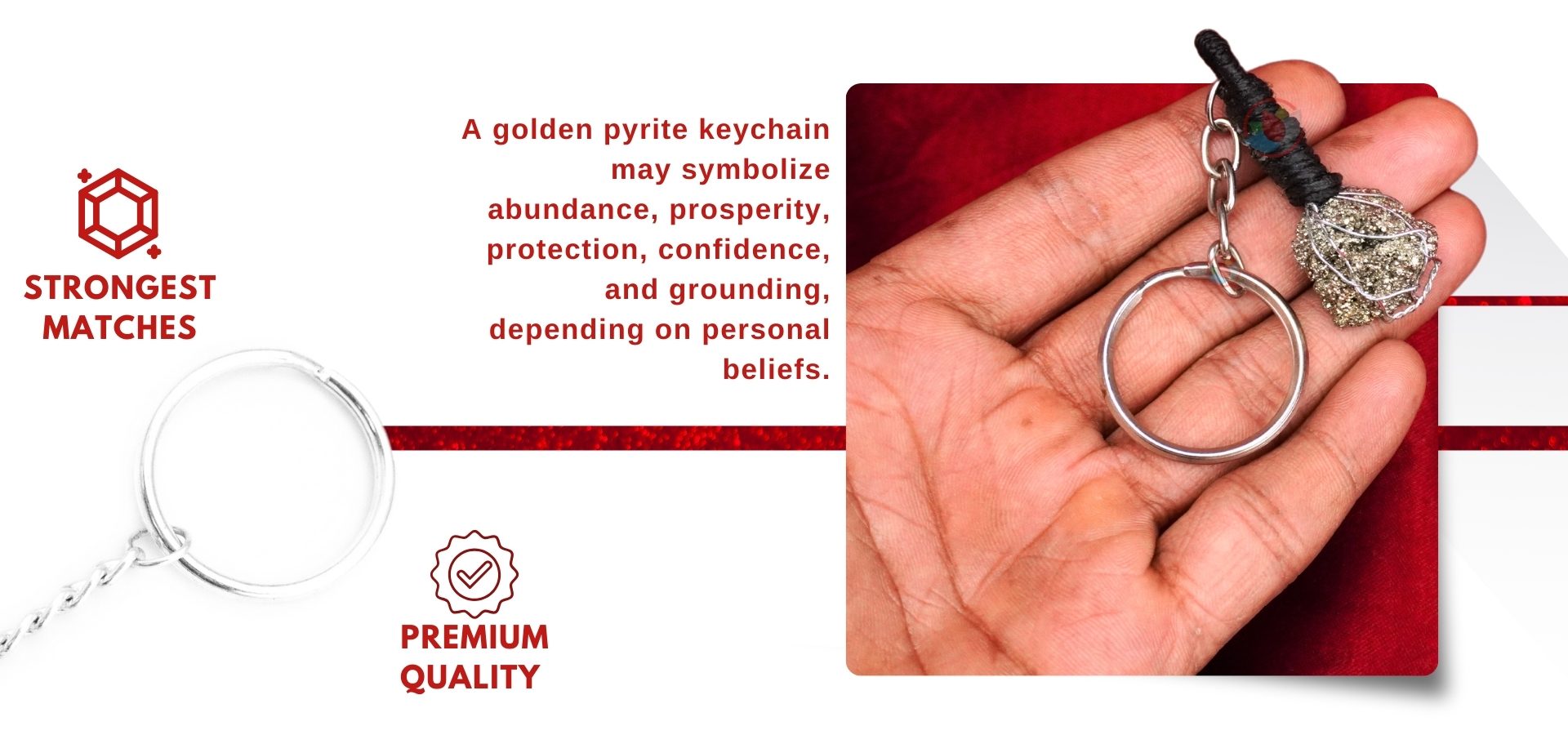 Golden Pyrite Key Chain