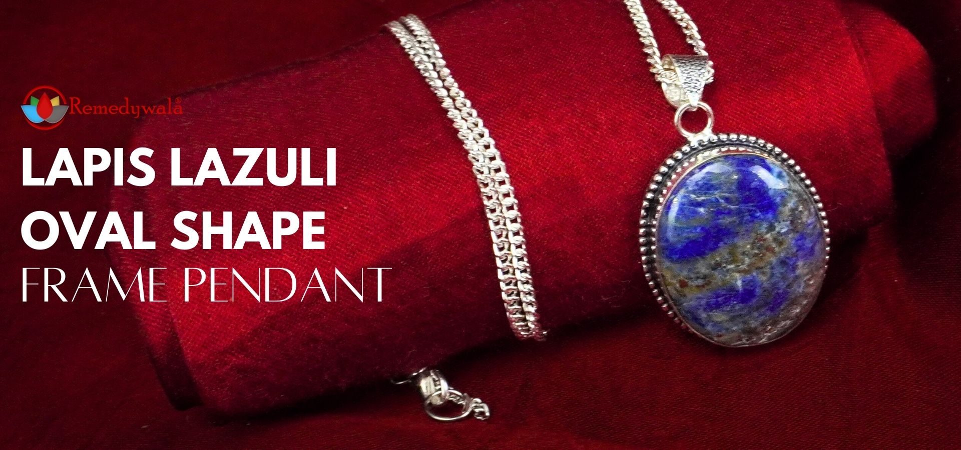 Lapis Lazuli Oval Shape Frame Pendant