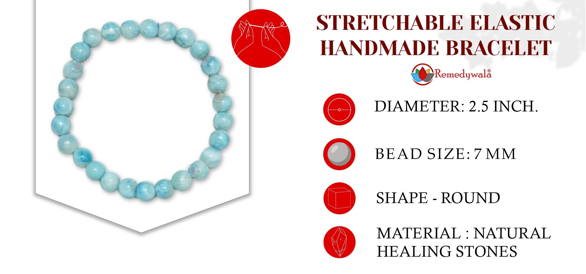 Larimar 7mm Bracelet