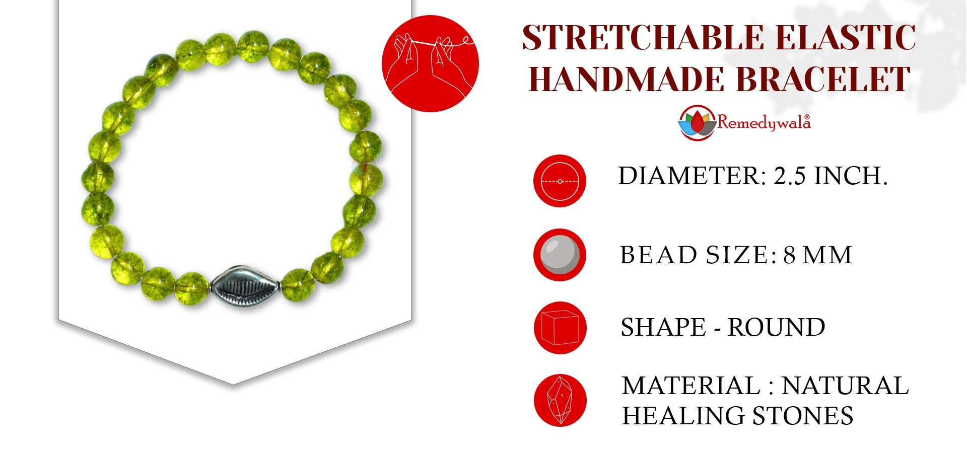 Peridot Bracelet with Silver Charm