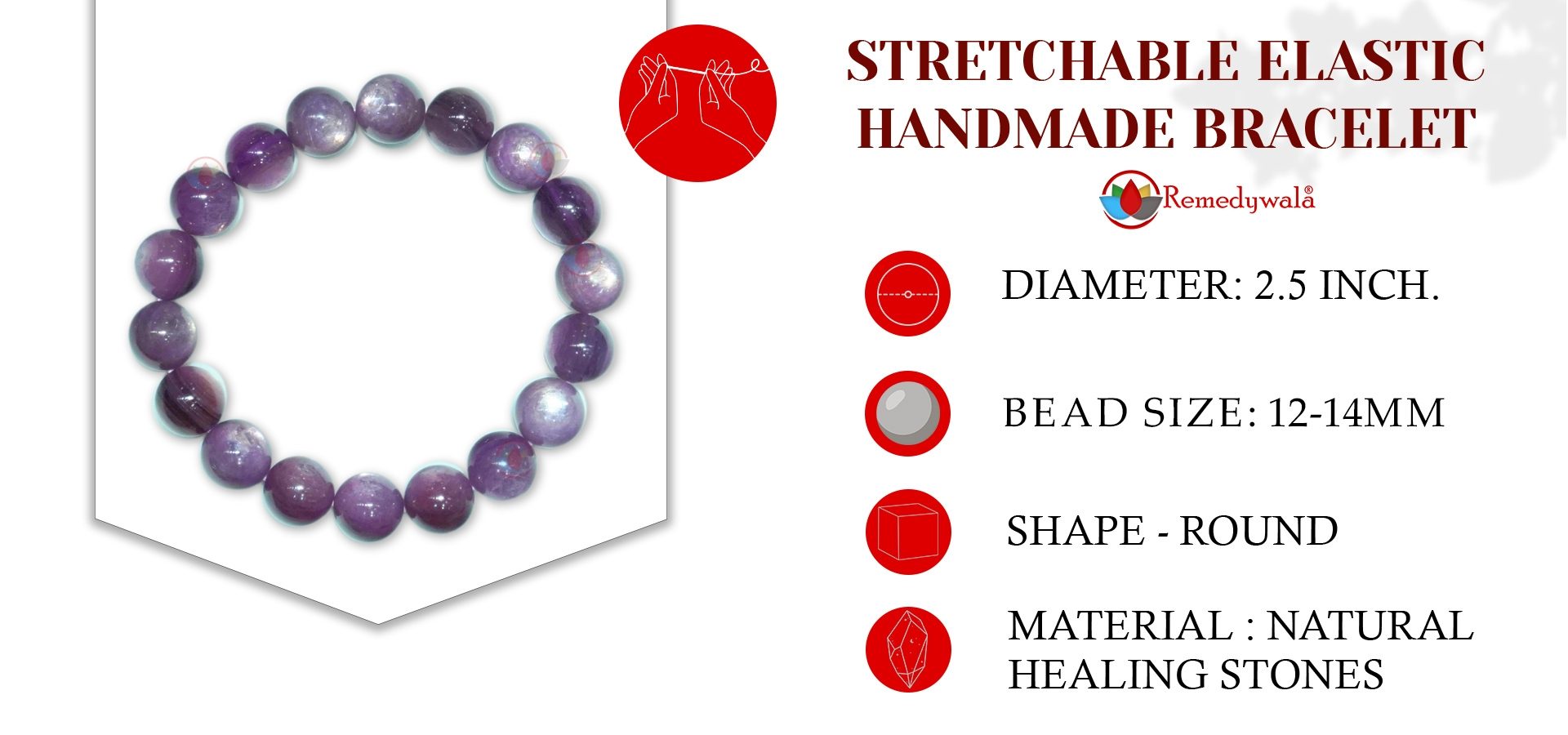 Lepidolite 12-14mm Bracelet