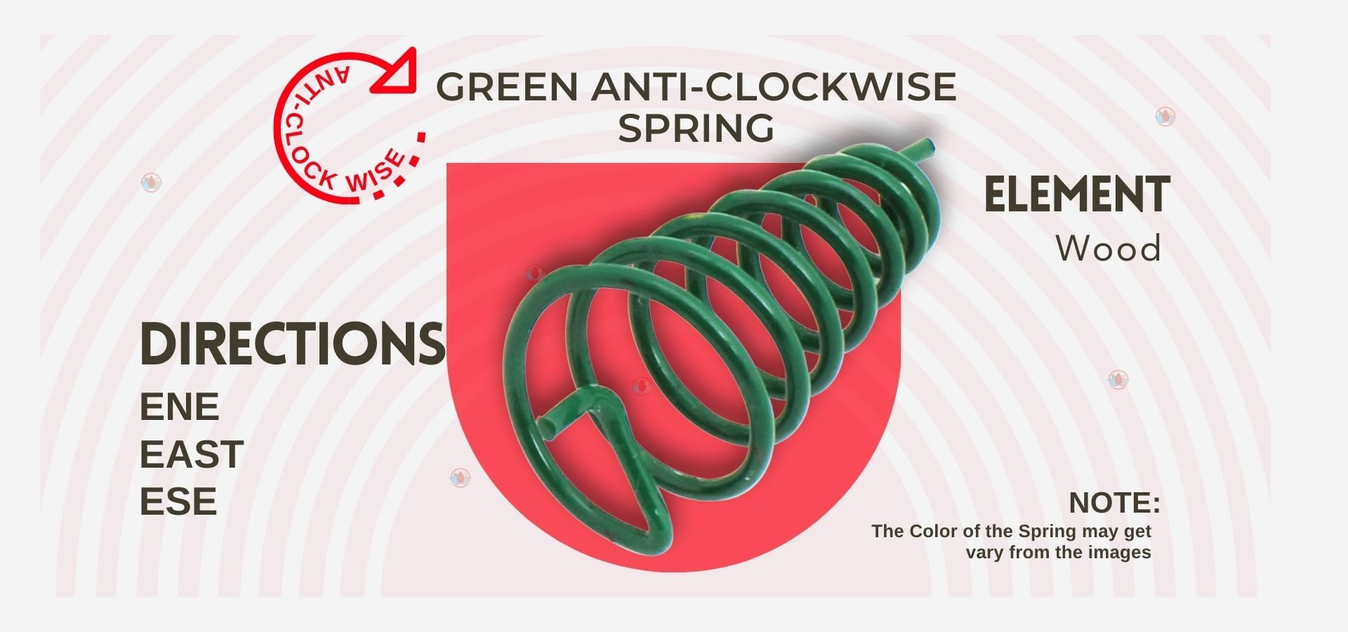 Vastu Green Conical Anticlockwise Spring