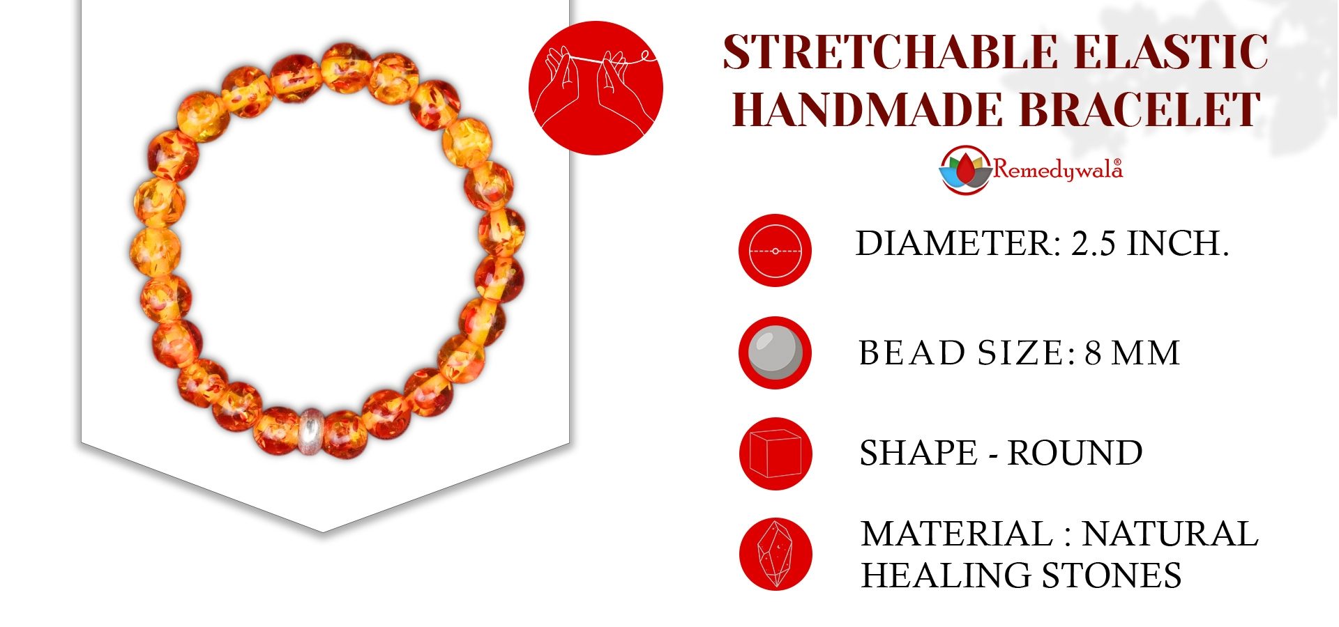 Synthetic Amber Bracelet