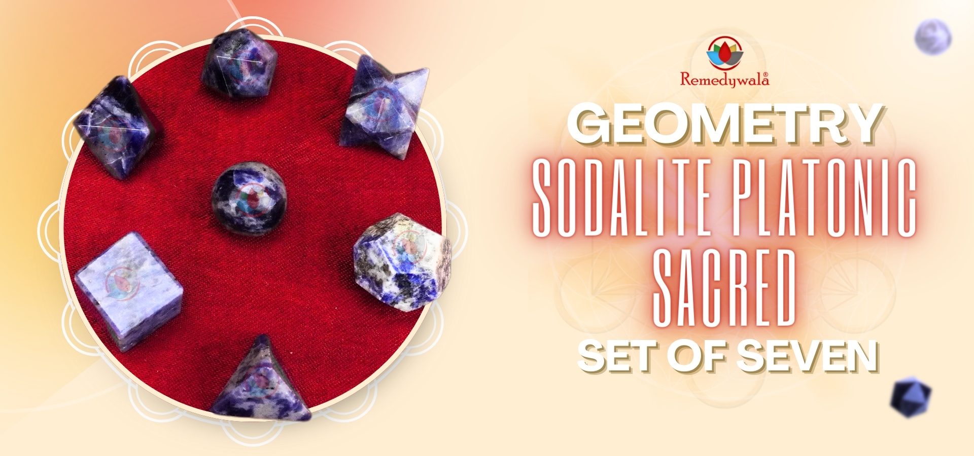 Sodalite Platonic Sacred Geometry Set of 7