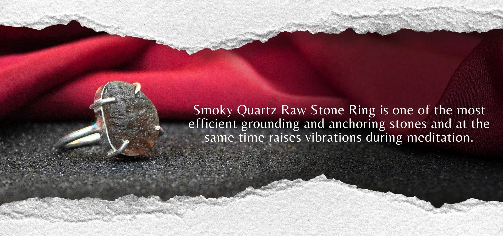 Smoky Quartz Raw Stone Ring