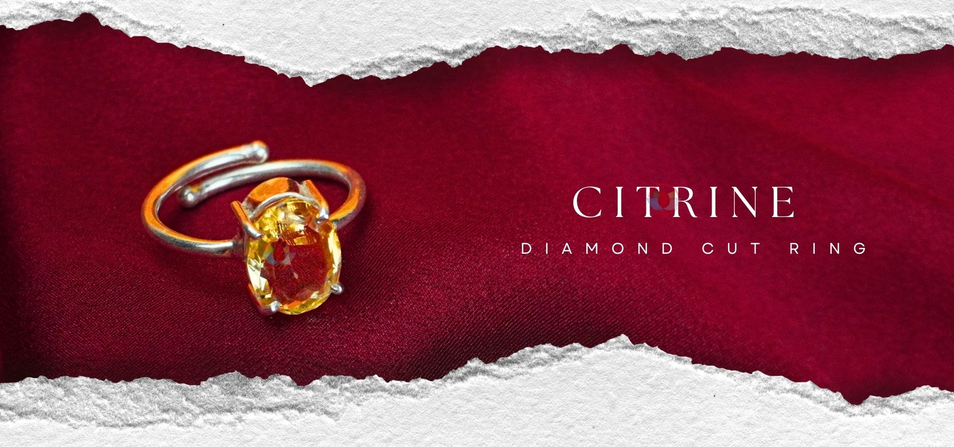 Citrine Diamond Cut Ring