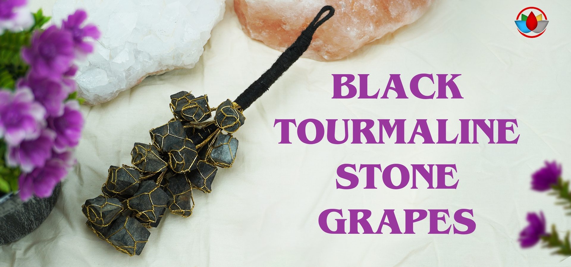 Black Tourmaline Stone Grapes