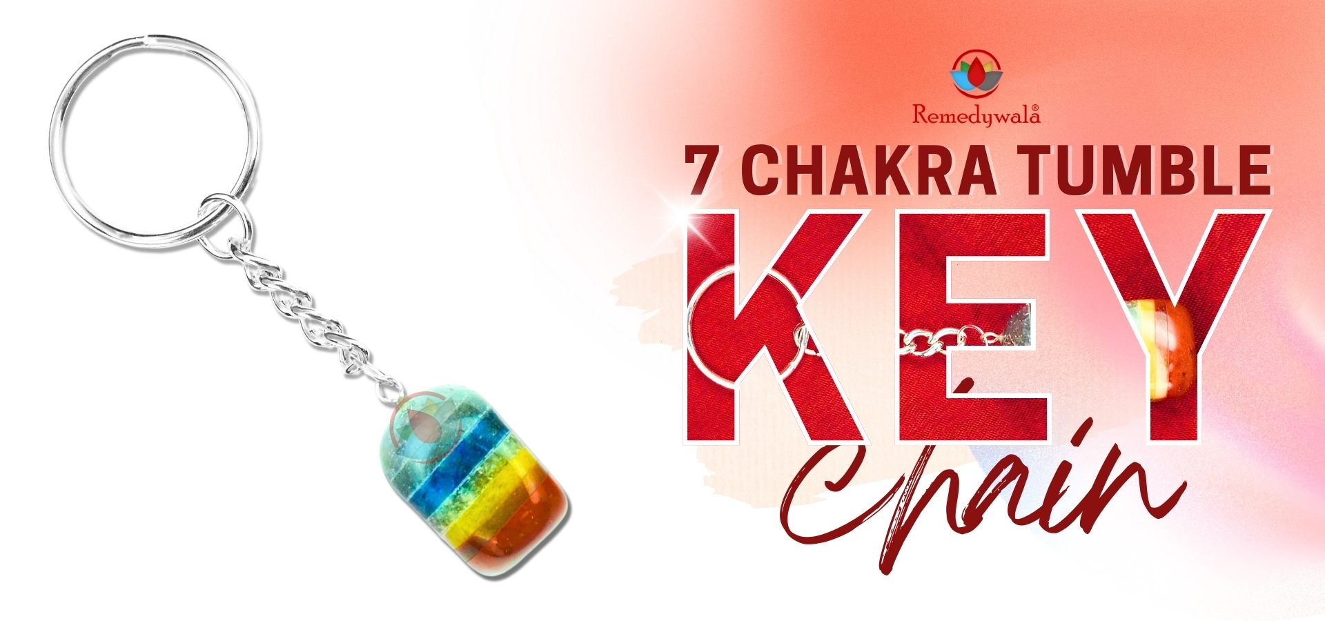 7 Chakra Tumble Key Chain