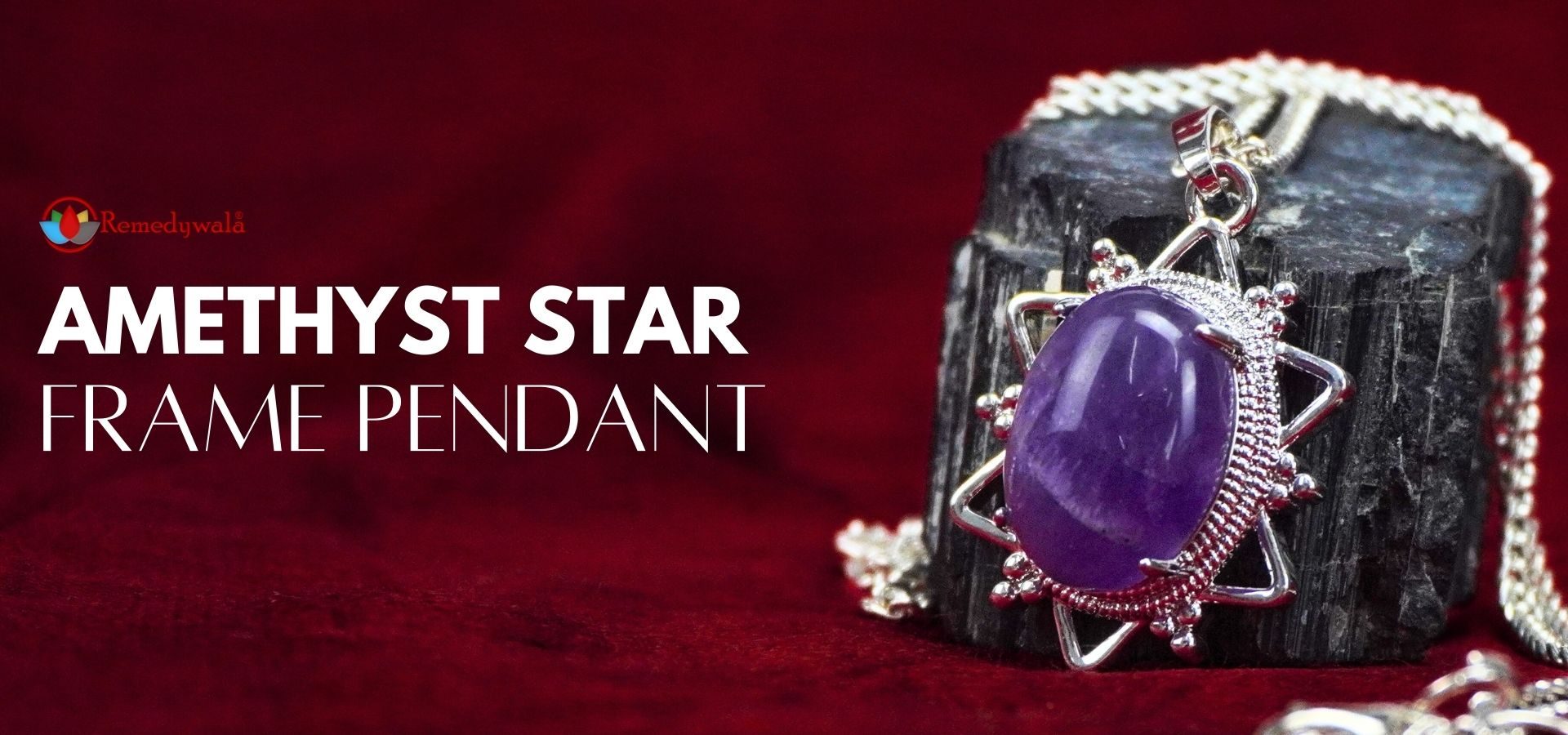 Amethyst Star Frame Pendant