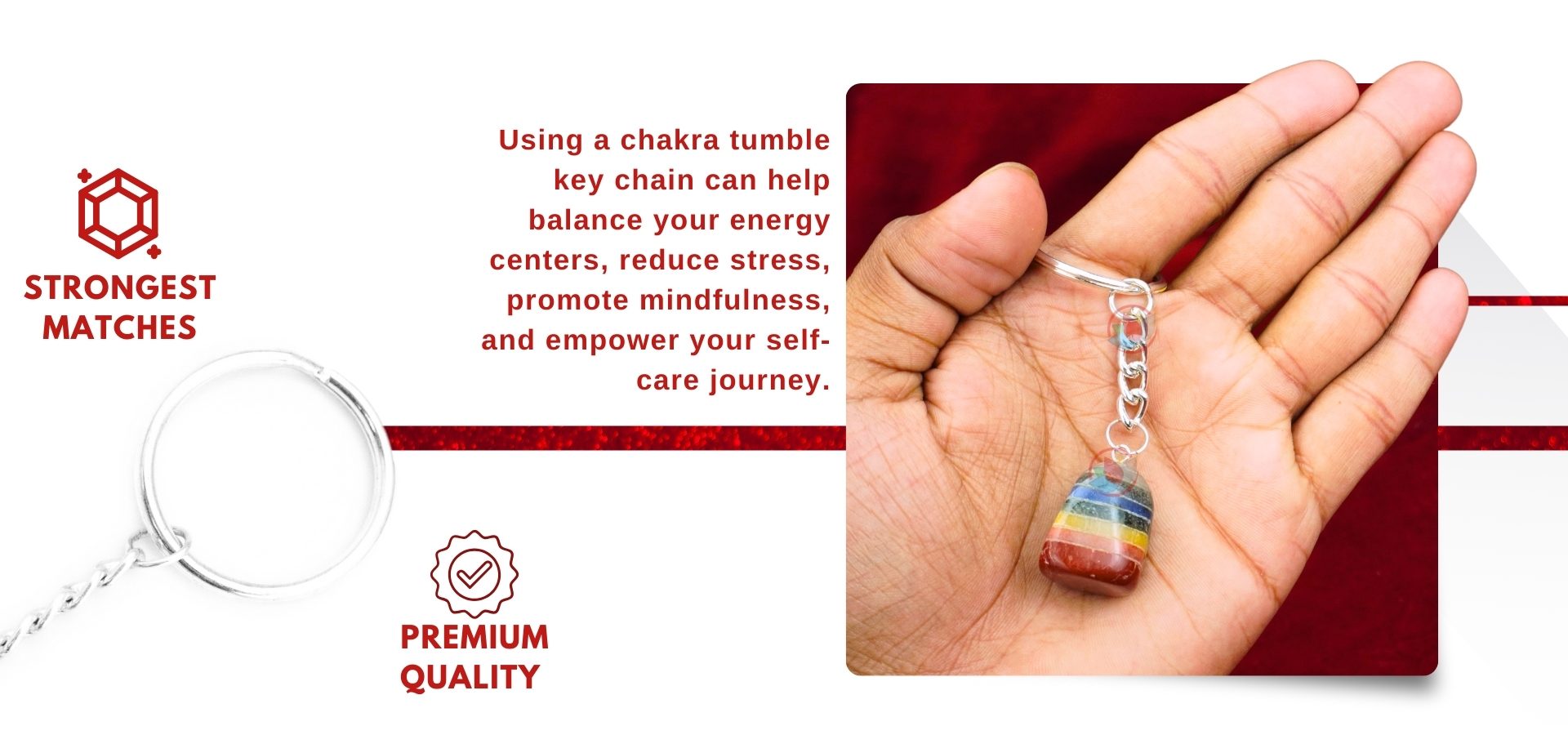 7 Chakra Tumble Key Chain