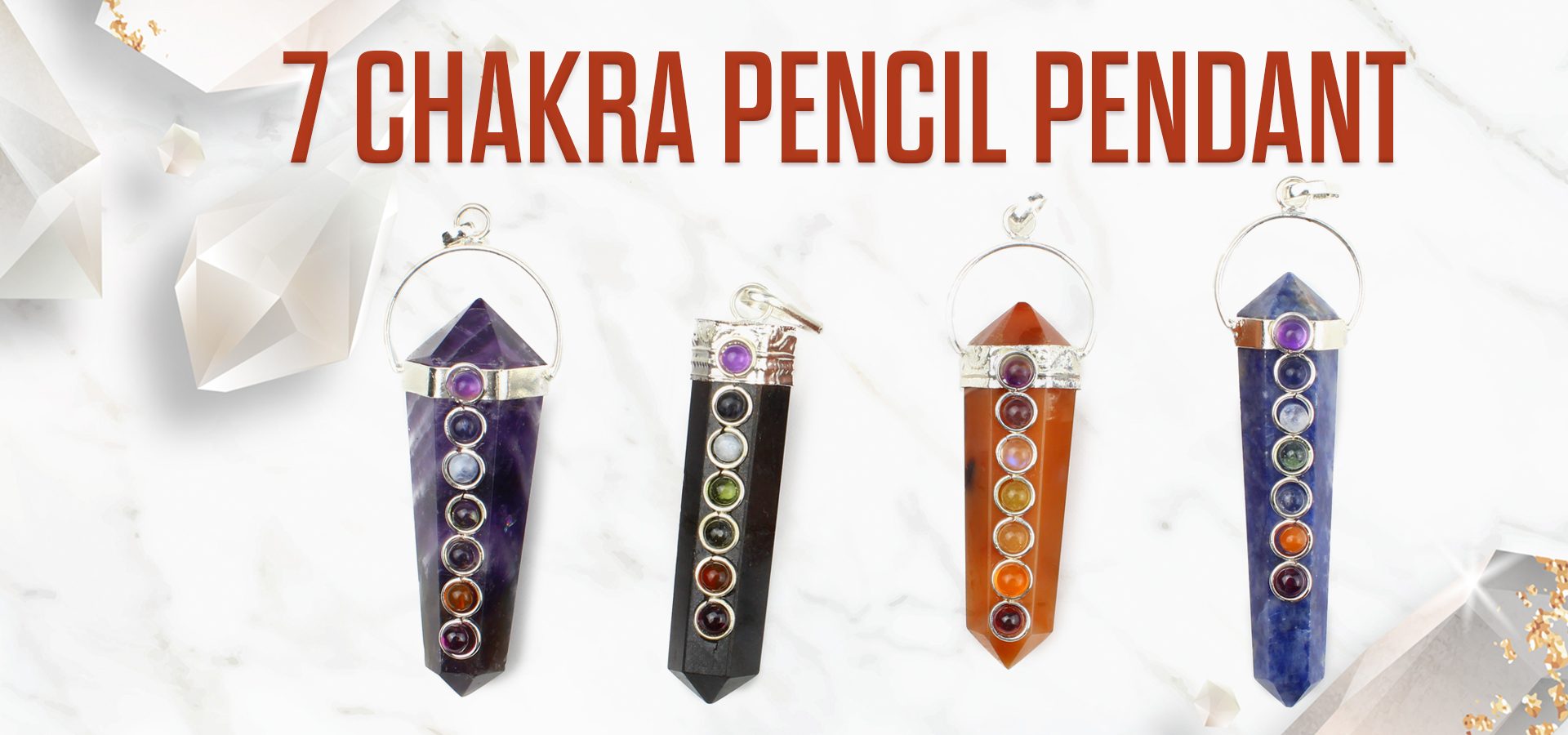 7 Chakra Pencil Pendant