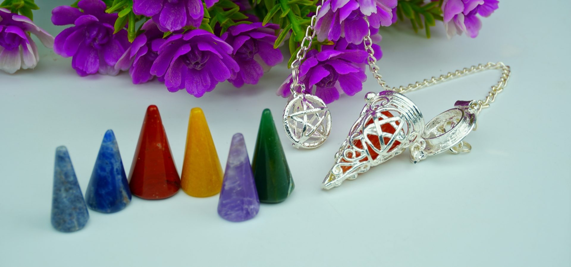 7 Chakra Pendulum Set