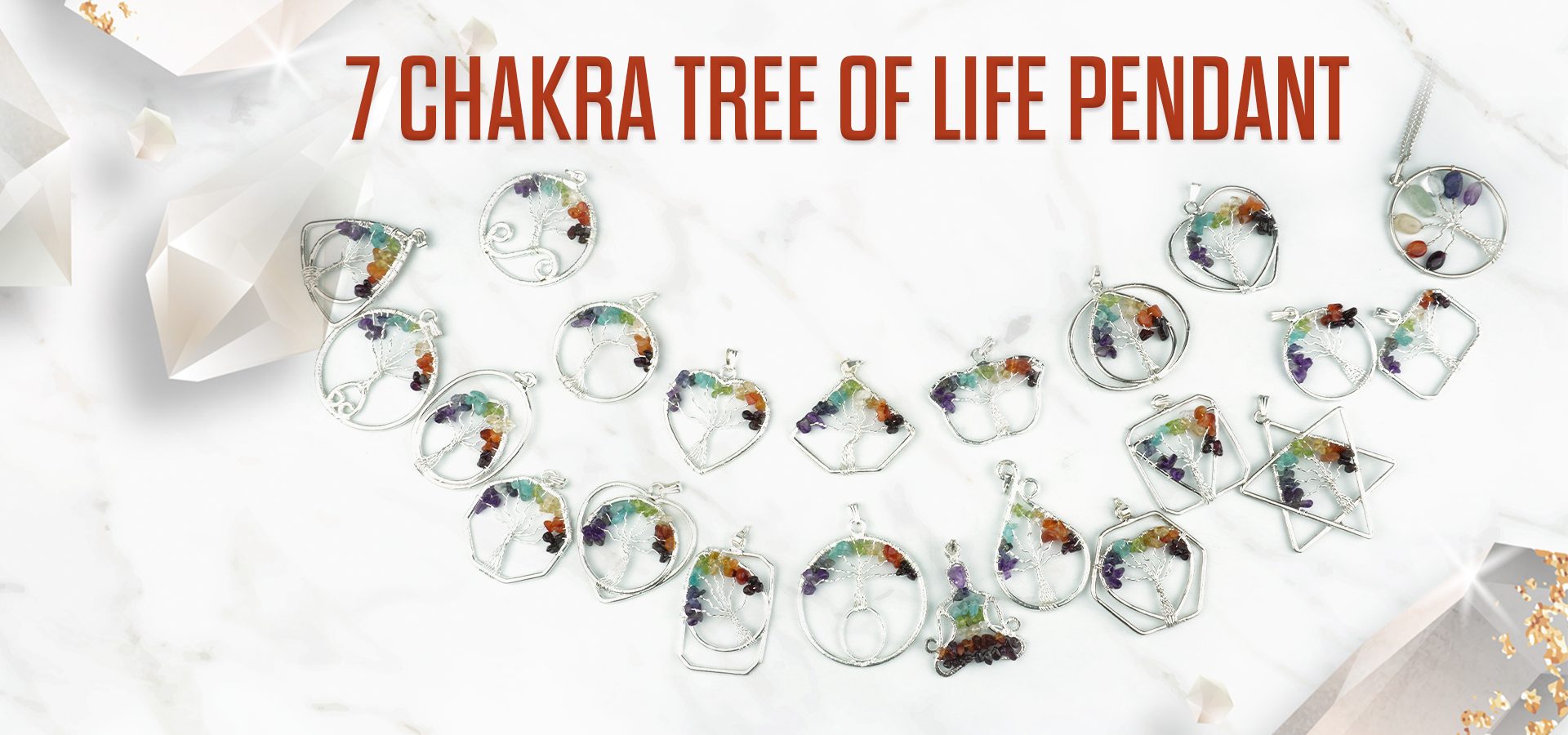 7 Chakra Tree Of Life Pendant