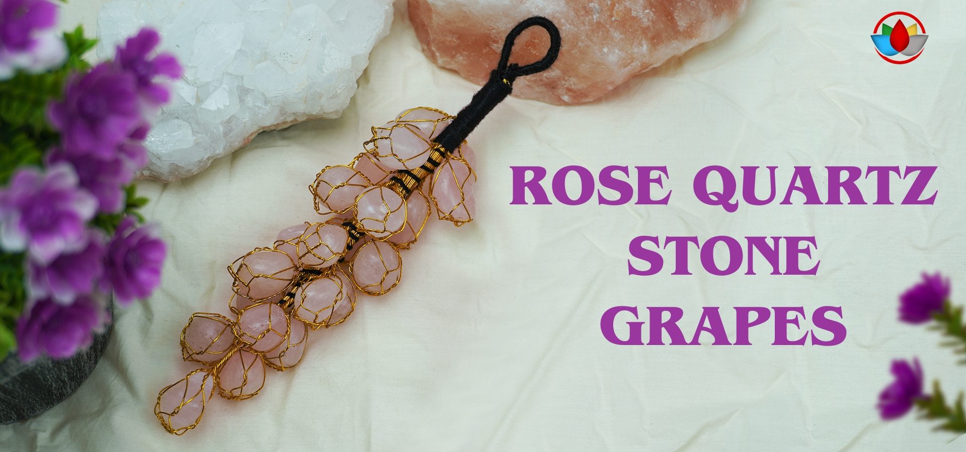 Rose Quartz Stone Grapes