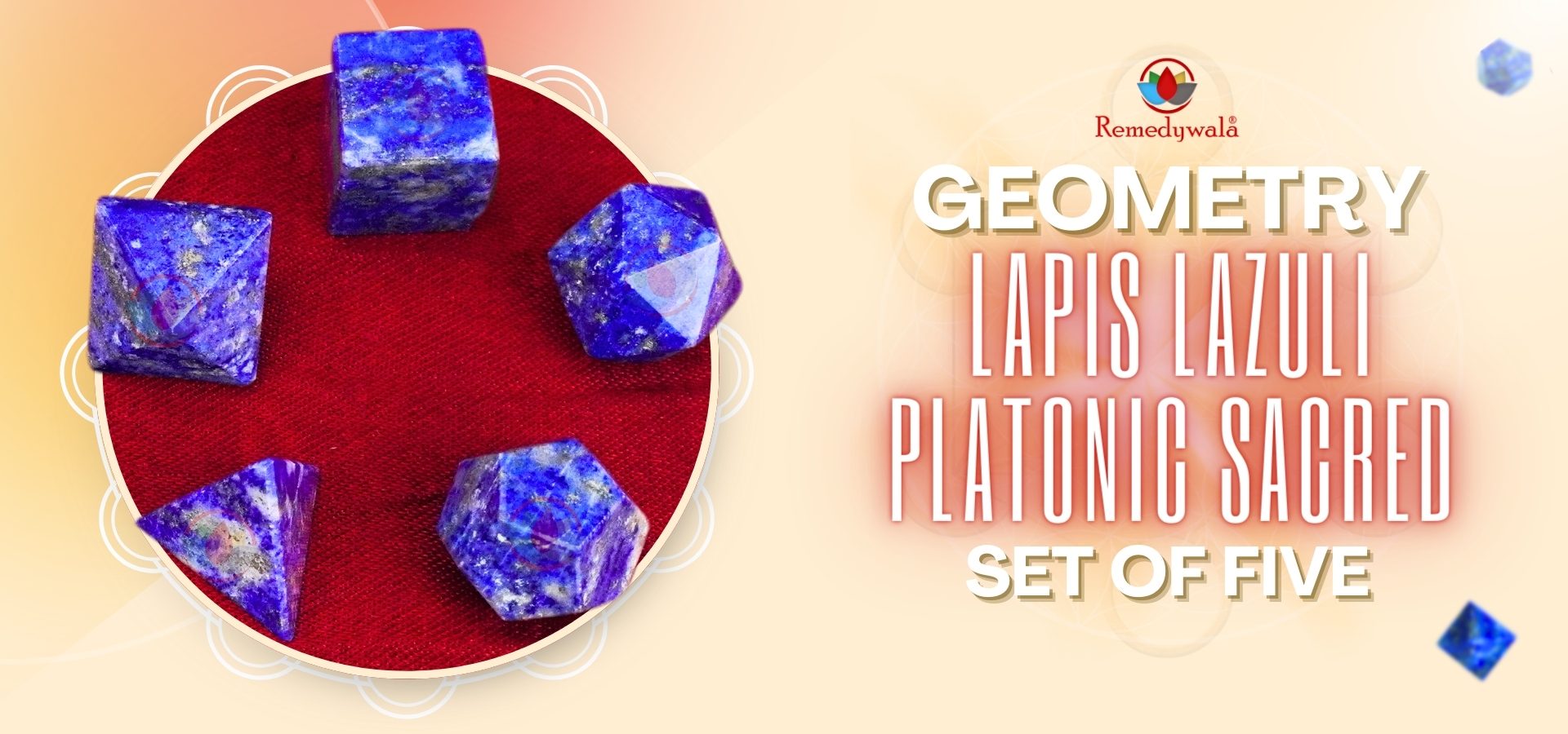 Lapis Lazuli Platonic Sacred Geometry Set of 5