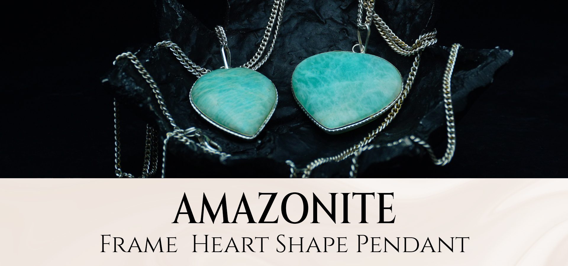 Amazonite Frame Heart Shape Pendant