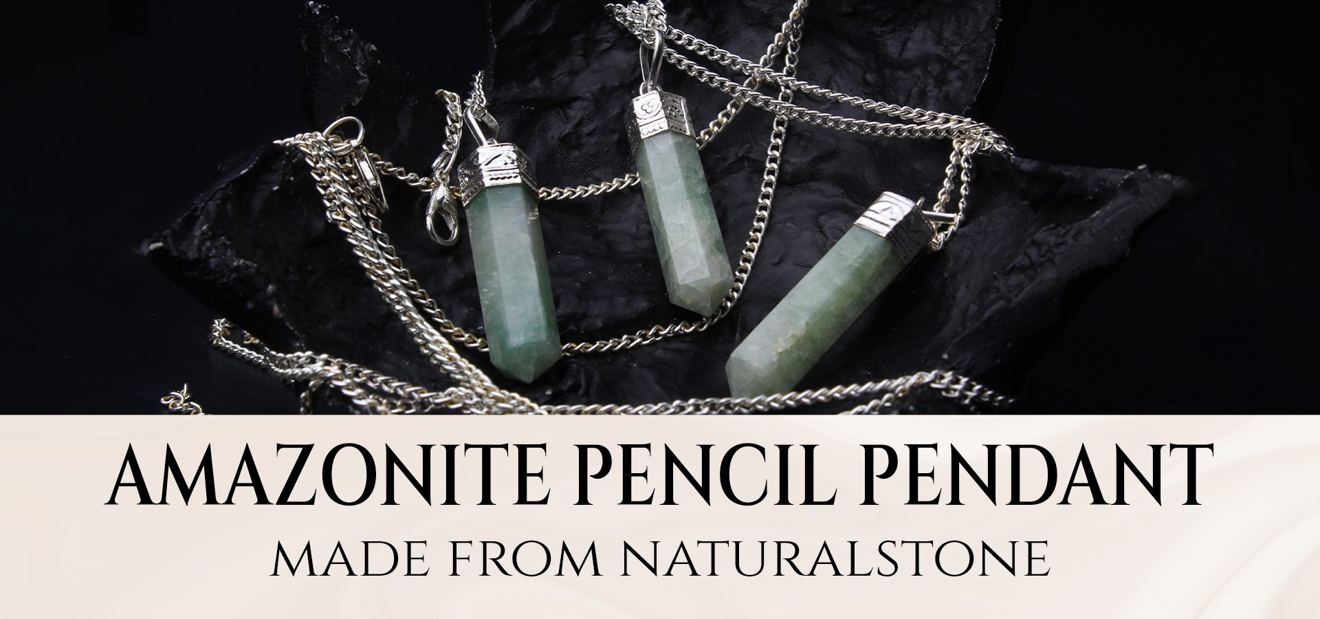 Amazonite Pencil Pendant