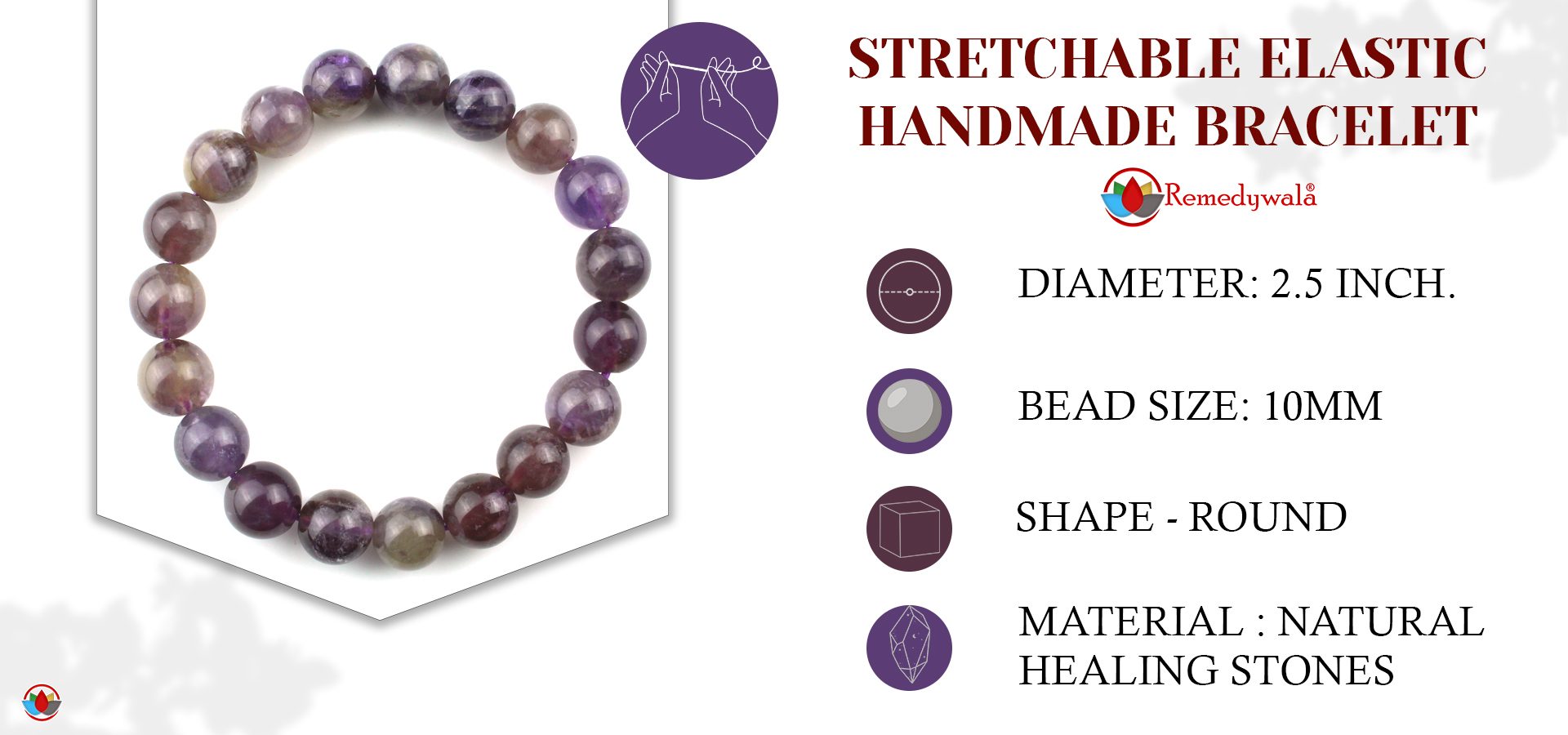 Amethyst Bracelet 10mm