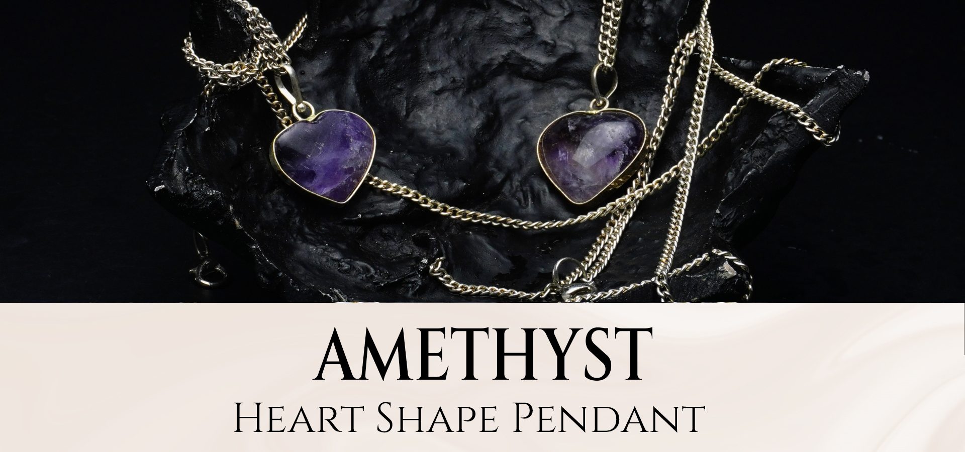 Amethyst Heart Shape Small Pendant