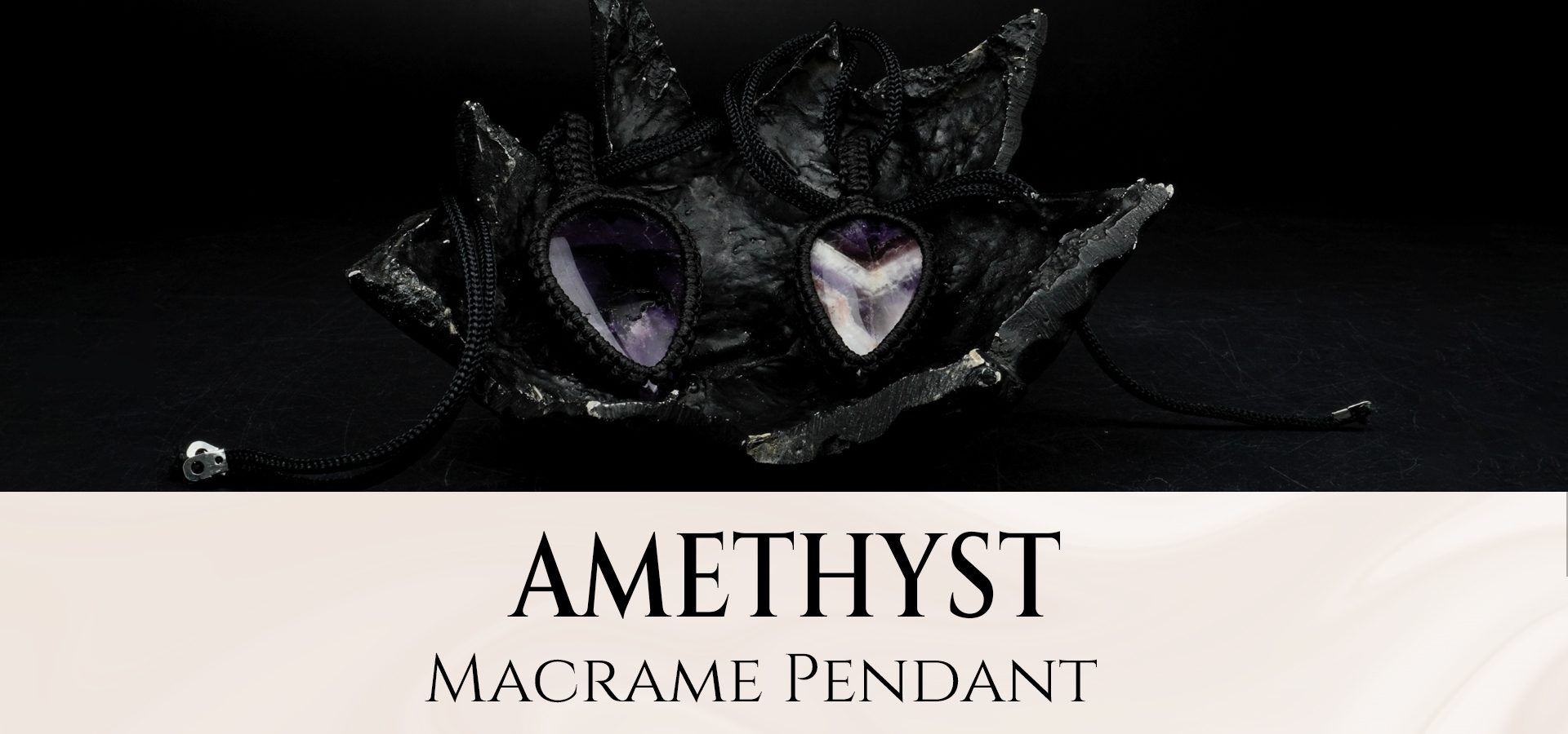 Amethyst Macrame Pendant