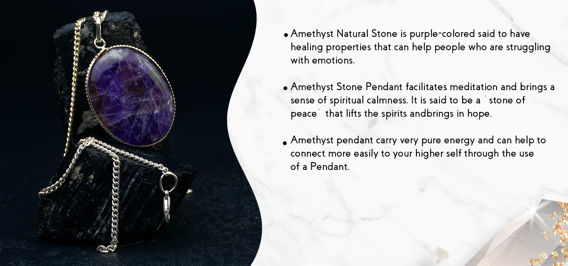 Amethyst Oval Shape Pendant