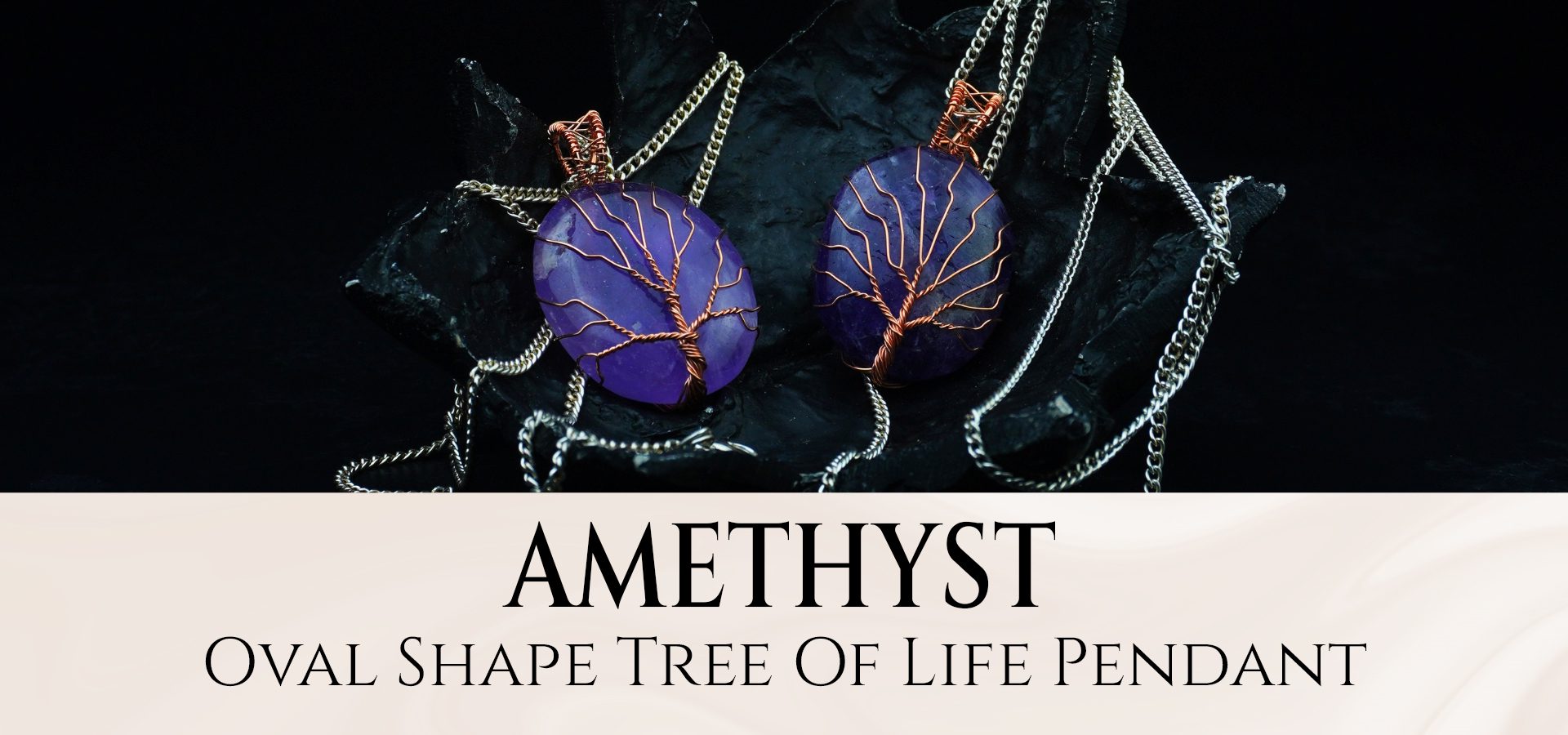 Amethyst Oval Shape Tree of Life