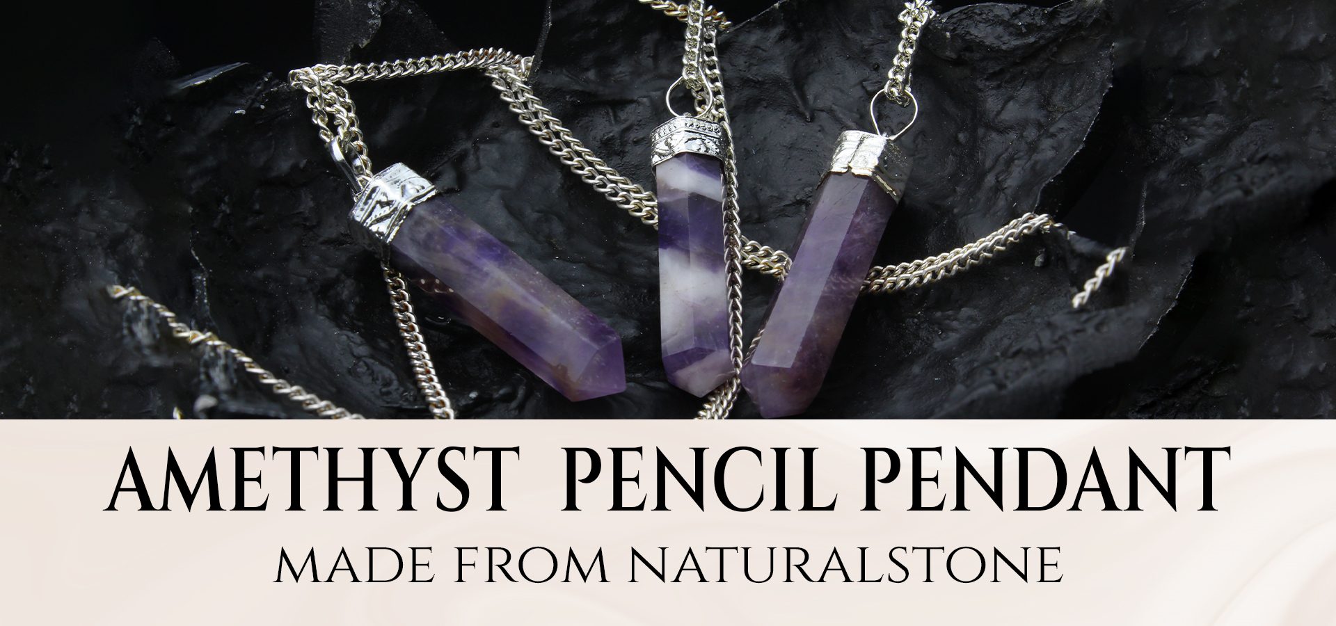 Amethyst Pencil Pendant