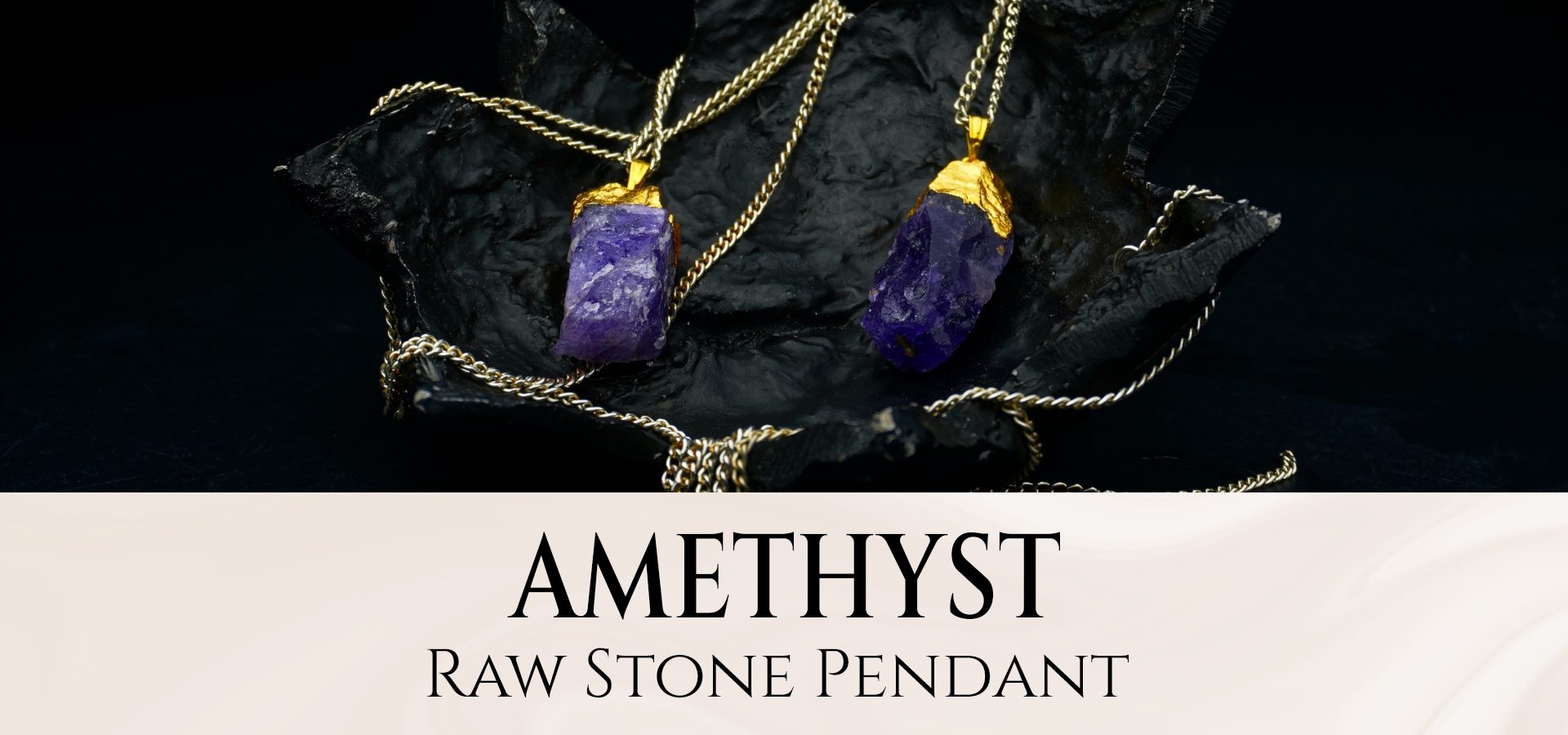 Amethyst Raw Stone Pendant