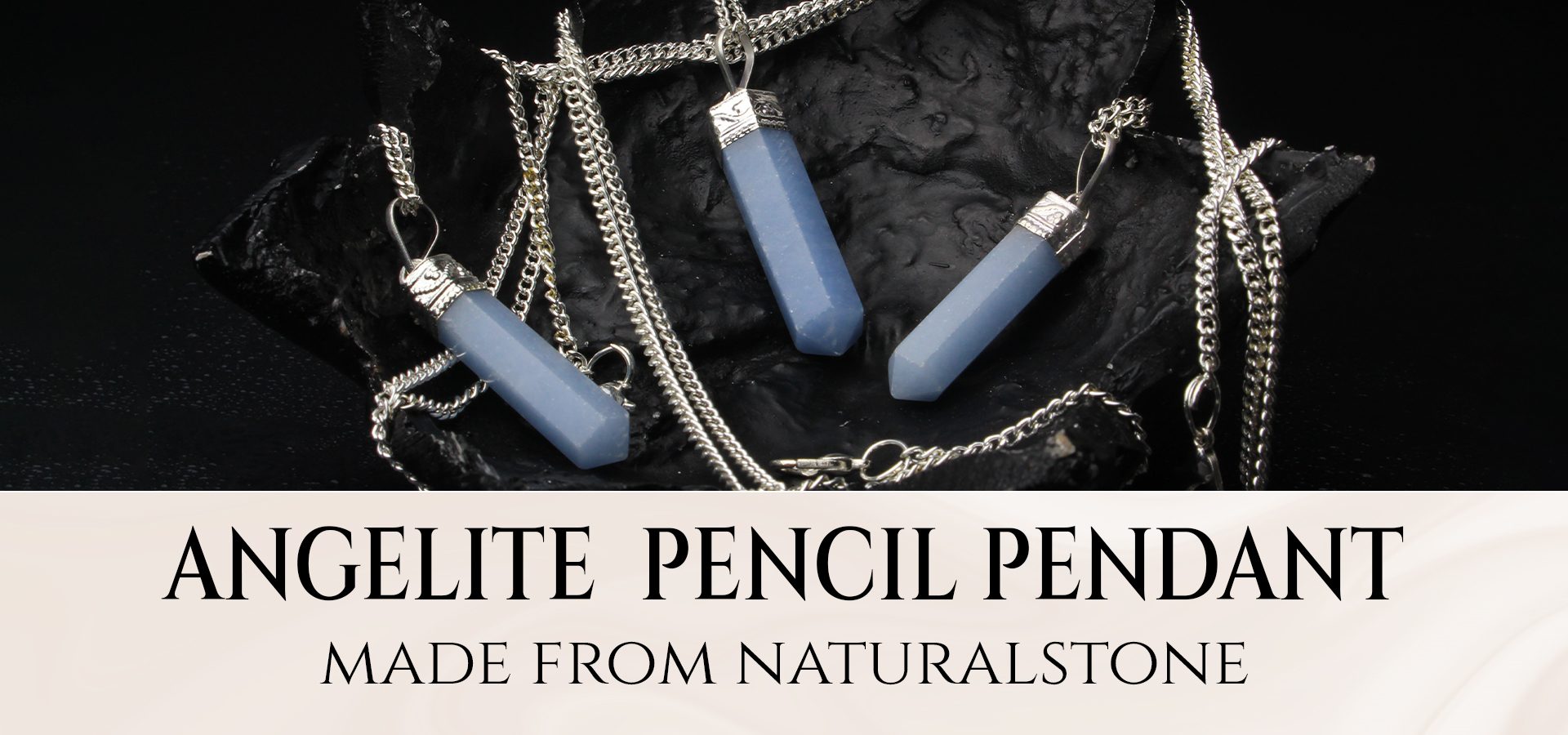 Angelite Pencil Pendant