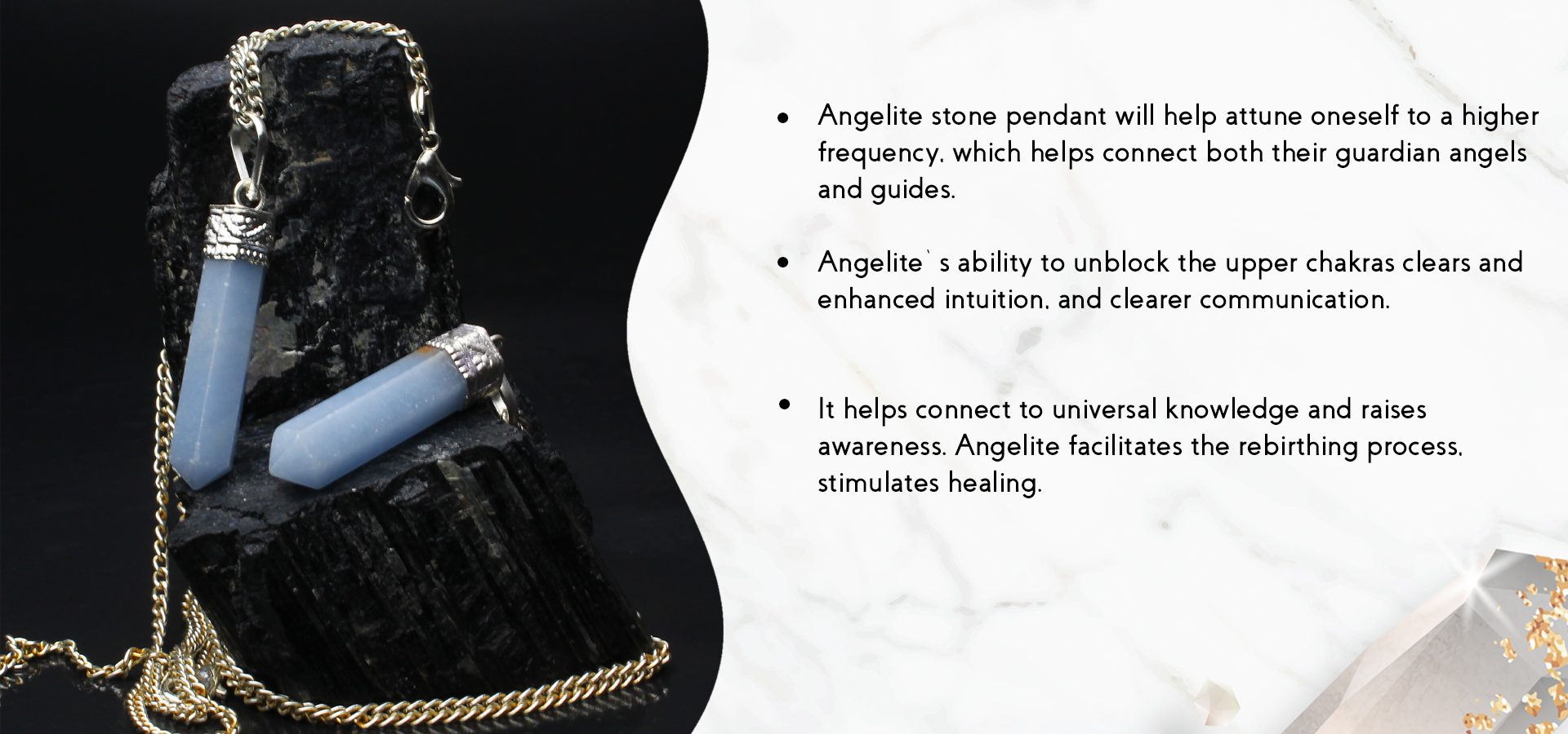 Angelite Pencil Pendant