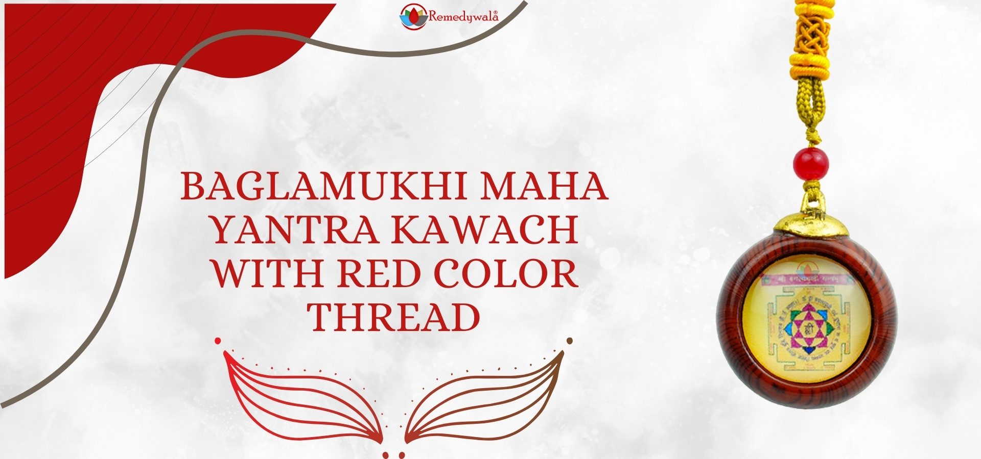 Baglamukhi Maha Yantra Kawach With Red Color Thread (1)